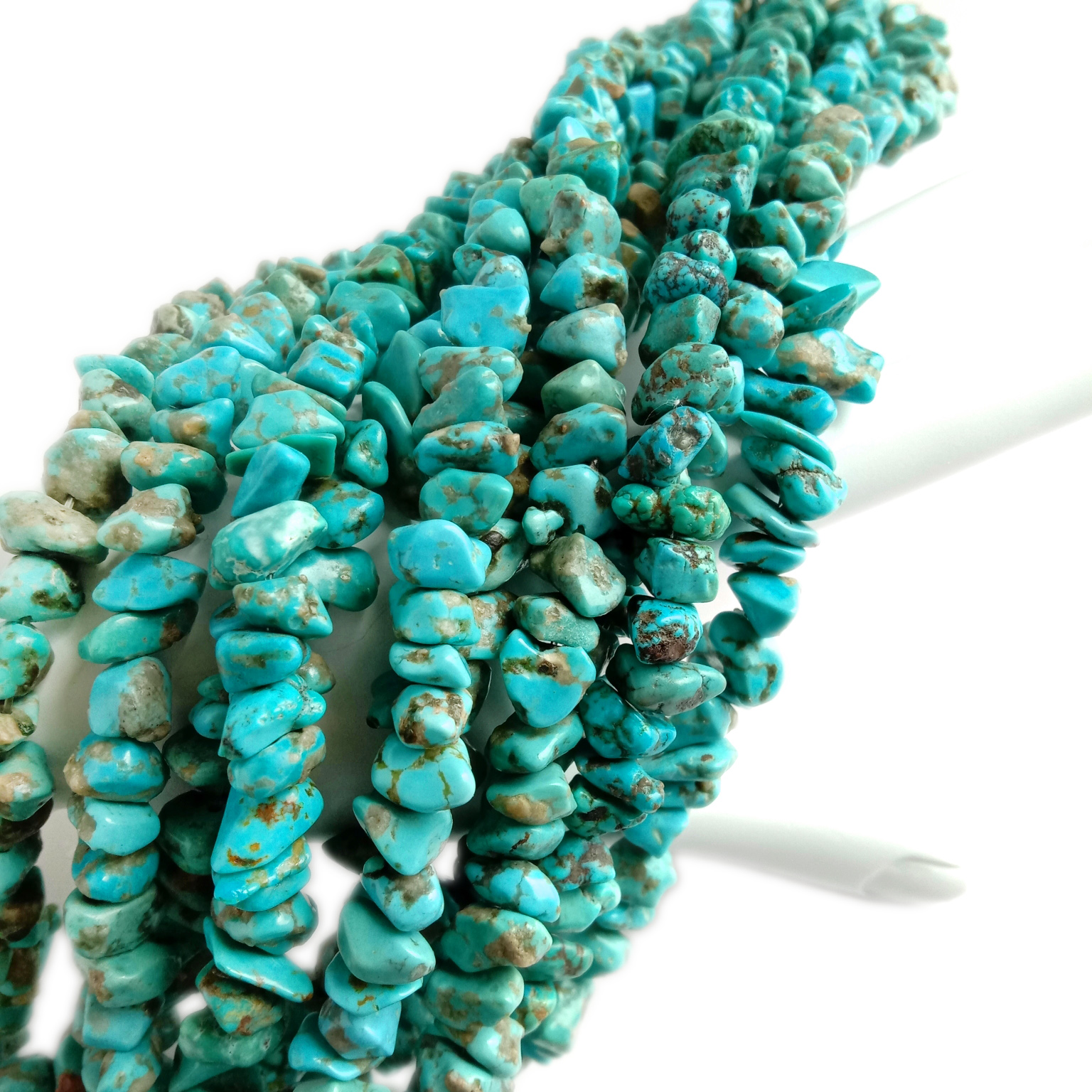 Navajo Turquoise Beaded Kalung Native American Signed 18