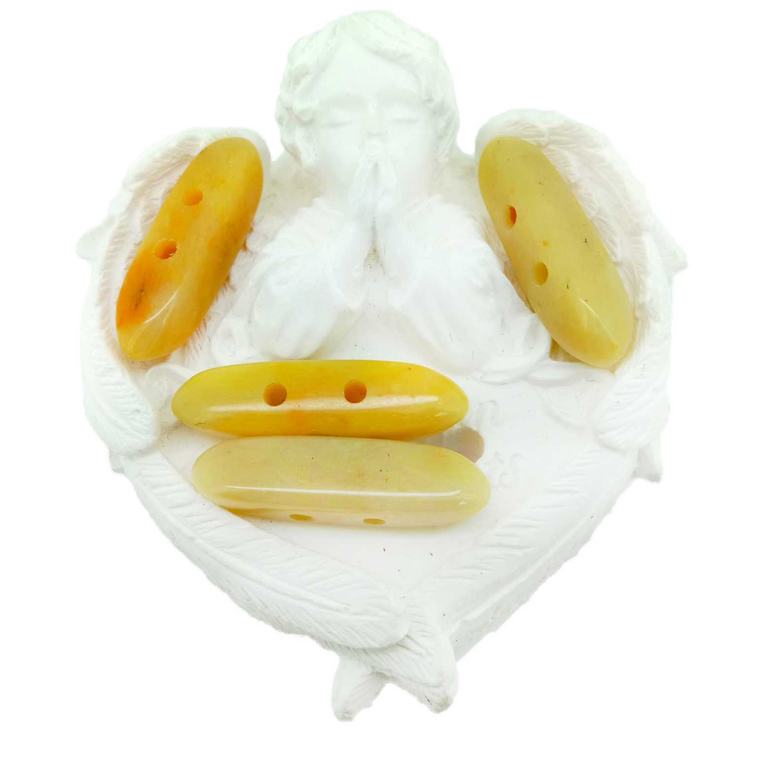 മഞ്ഞ അഗേറ്റ് മുത്തുകൾ മിനുസമാർന്ന രത്നക്കല്ലുകൾ വൃത്താകൃതിയിലുള്ള അയഞ്ഞ മുത്തുകൾ വലിപ്പം 30*8*8mm 14