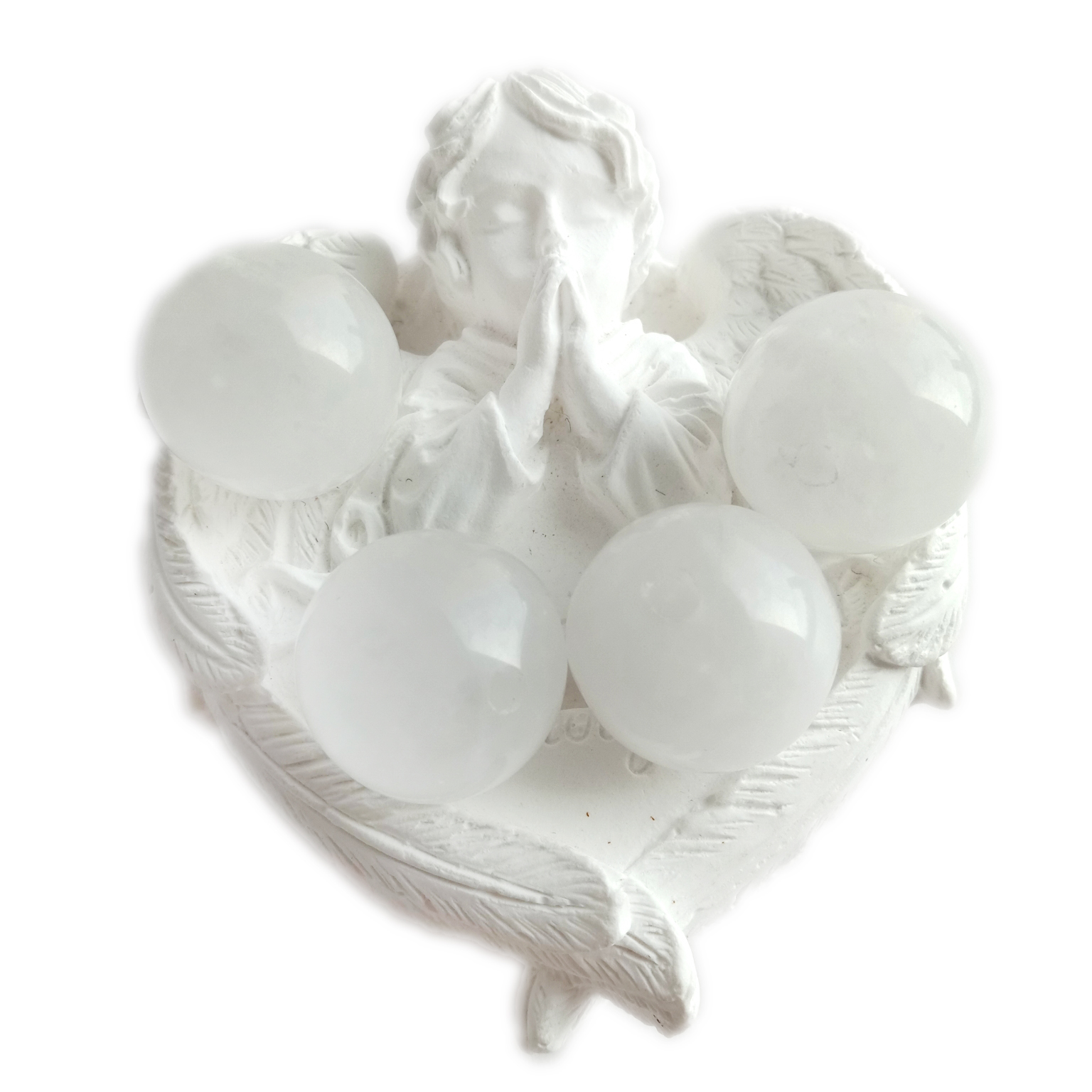 19mm 3A ਗ੍ਰੇਡ ਚਿੱਟੇ ਕੁਆਰਟਜ਼ ਮਣਕੇ ਸਫੈਦ ਮਣਕੇ ਰਤਨ ਮਣਕੇ 14