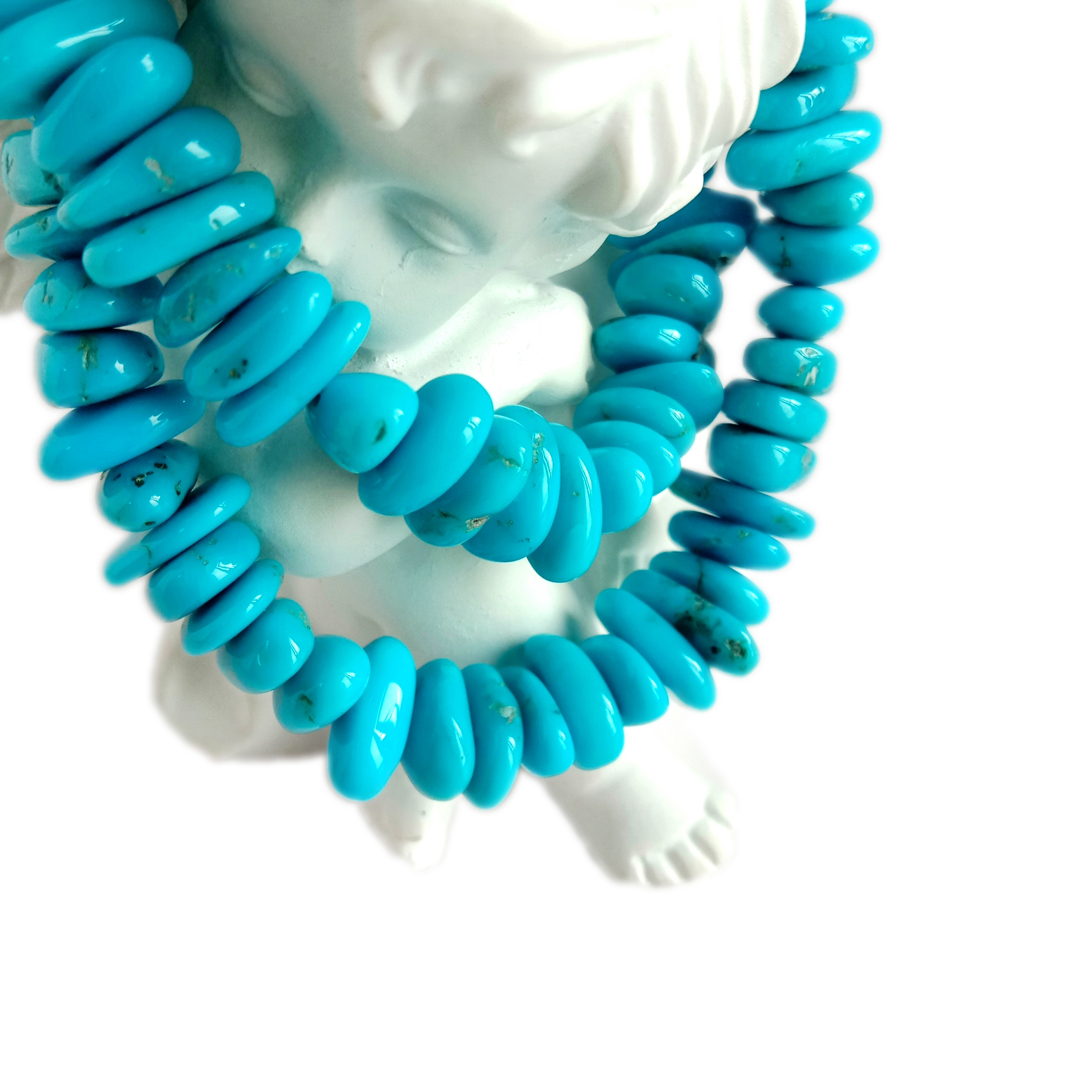 د فیروزي قیمتي ډبرو موتی غیر منظم نوګیټ چپس شکل فیروزي نیلي رنګ ګاڼې جوړول 18