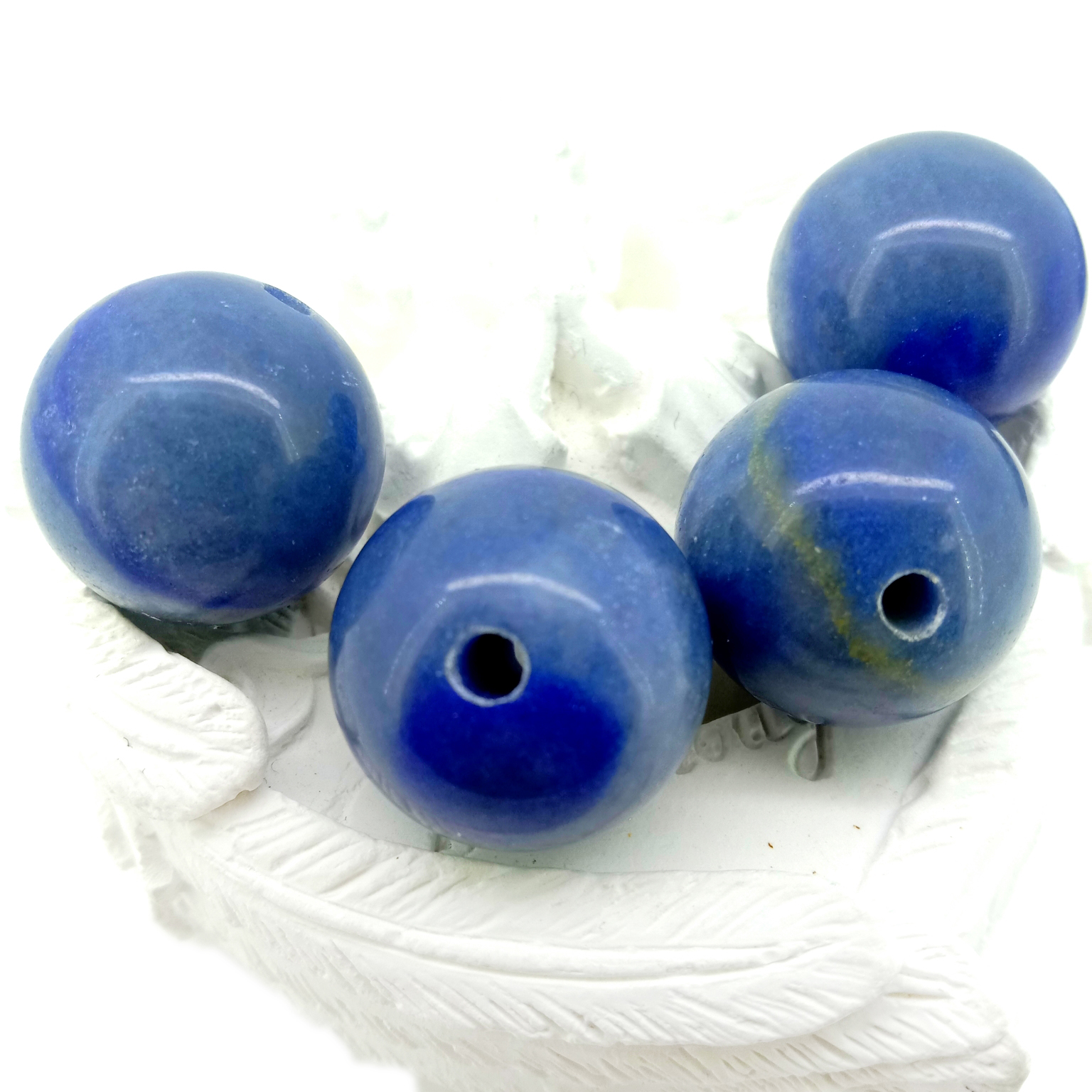 Wholesale Natural Blue Aventurine Beads Round High Quality 19mm 3A Quality 3A Quality Smooth 14