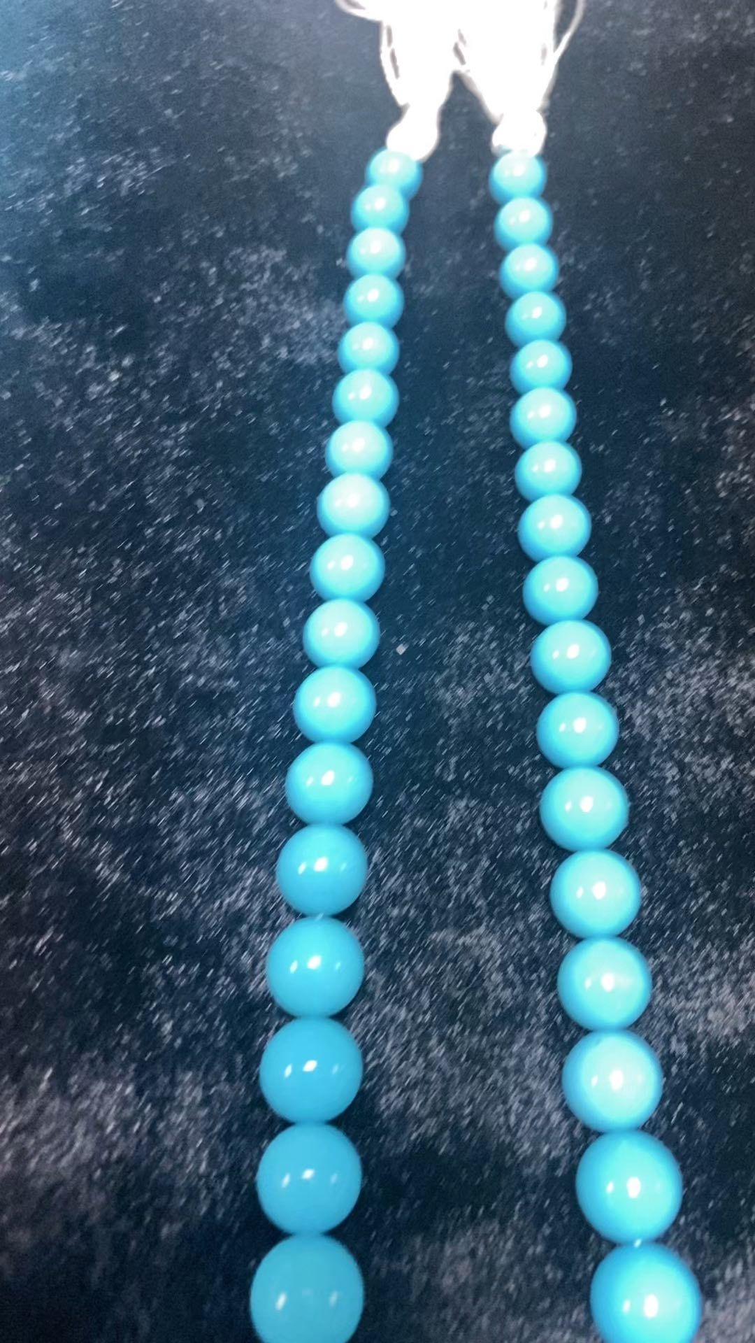 ဘွဲ့ရ Heishi Turquoise လည်ဆွဲ၊ Pueblo လည်ဆွဲ၊ အပြာရောင် သဘာဝ Turquoise 12