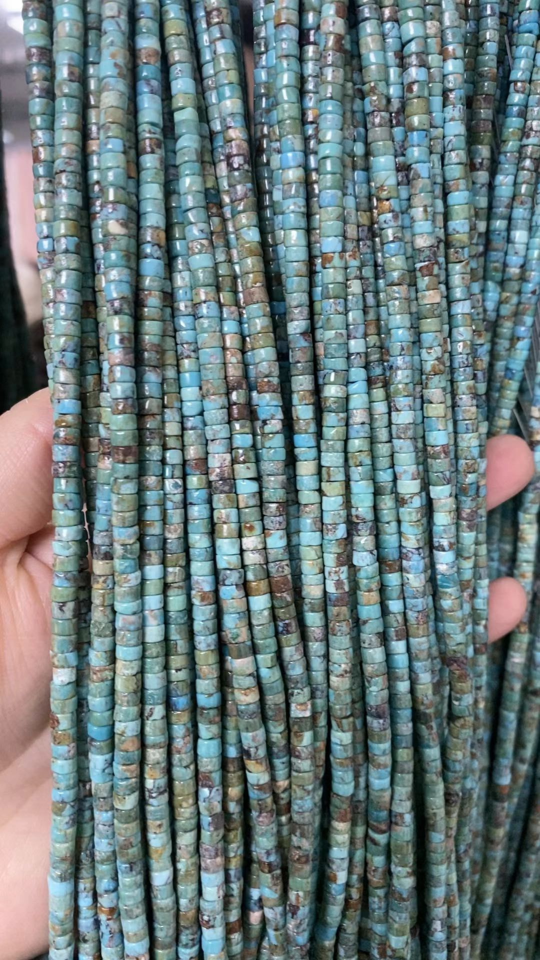 Natural Blue Turquoise Heishi Gemstone Beads, Hạt Heishi, Turquoise Heishi 9