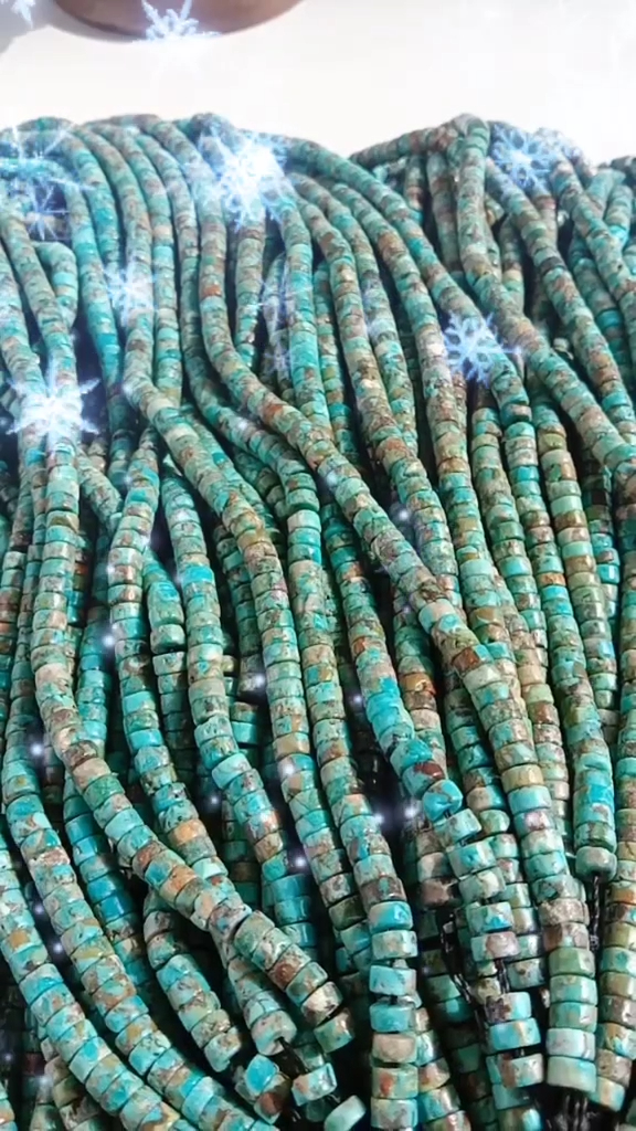 Natural Turquoise Tiny Heishi Beads Turquoise Beads Turquoise Gemstone Genuine Stone Beads 12