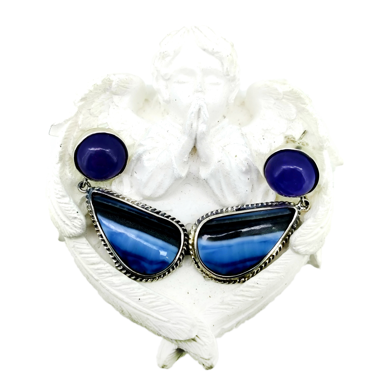 אַגאַט 925 סטערלינג זילבער ירינגז נאַטירלעך שיין אַגאַט מאָך צירונג פרייַ אַגאַט כאָולסייל געמסטאָנע 13