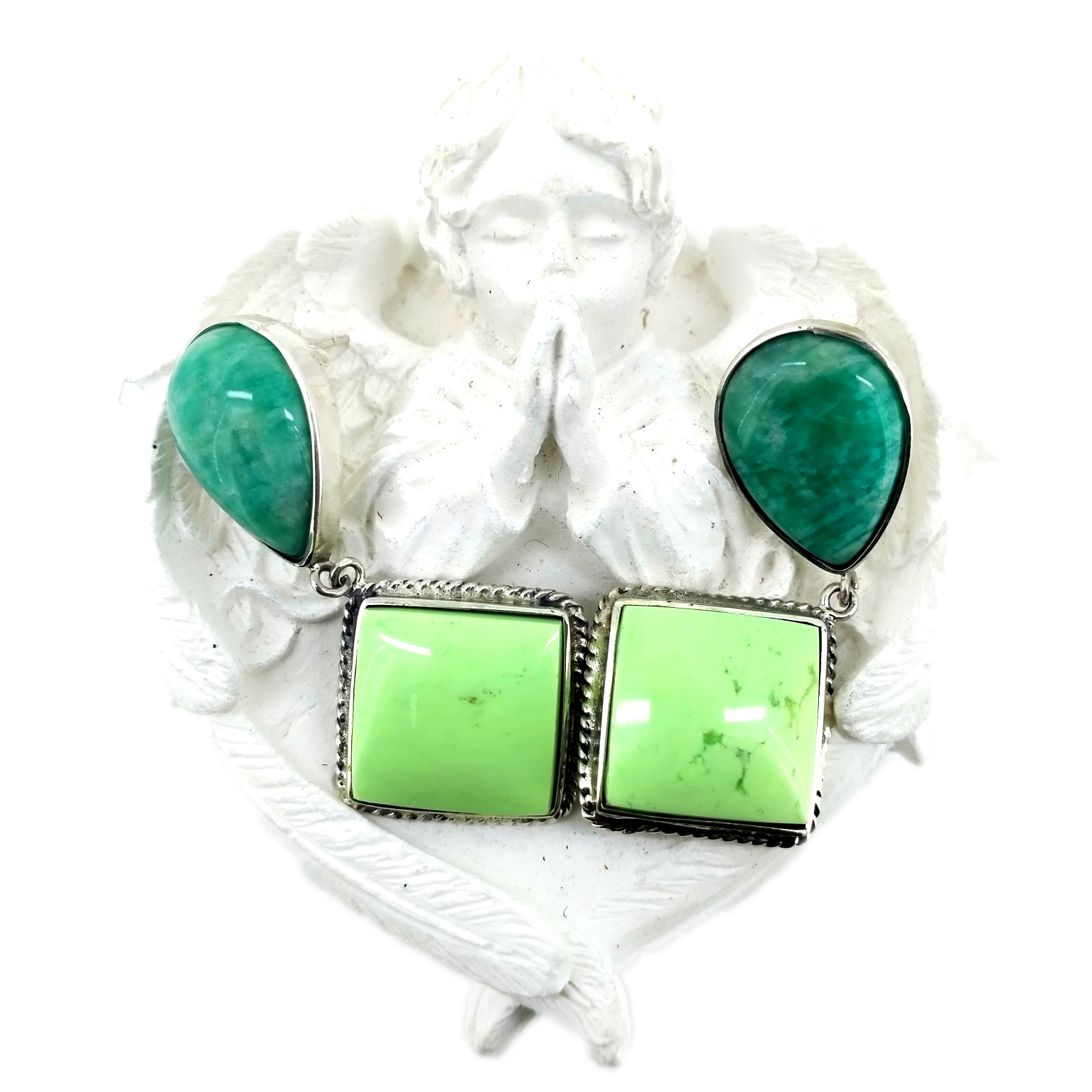 Firuzəyi Sırğalar Unikal 925 Sterlinq Gümüş Sırğa Qadınlar üçün Açıqlama Sırğalar 13