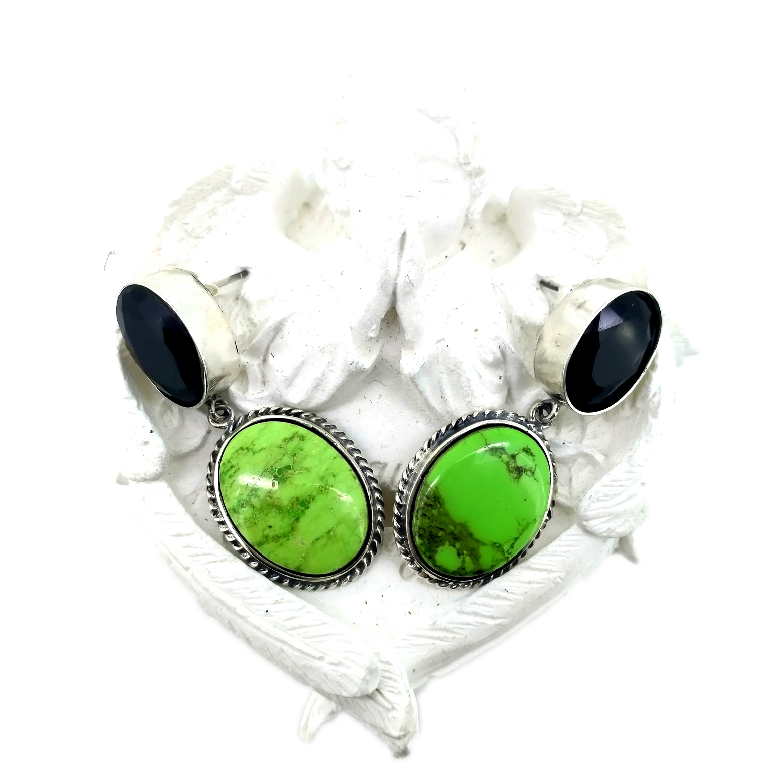 Firuzəyi sırğa firuzəyi düşür& 925 əyar gümüş sırğalar meksika firuzəyi 15