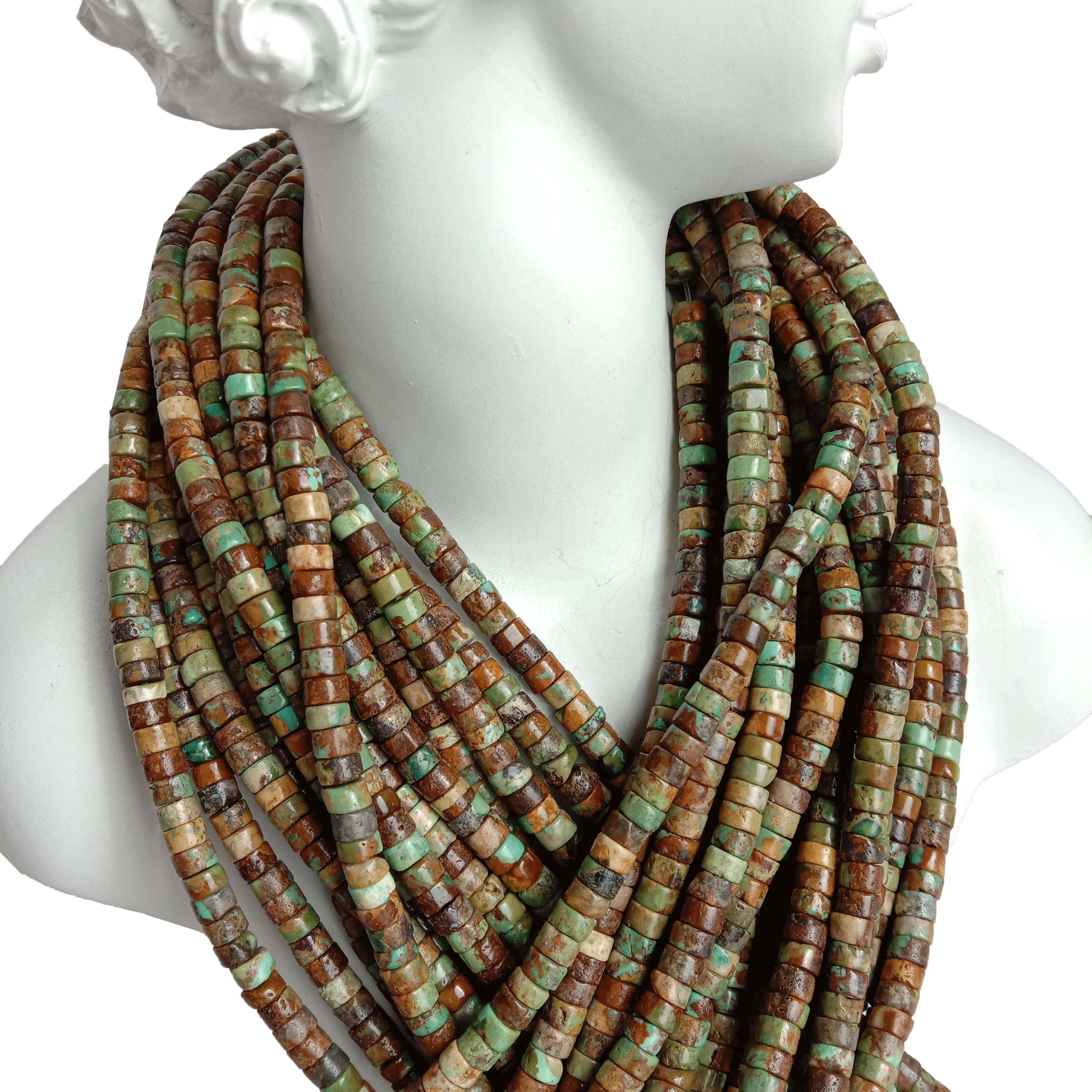 ئافرىقا تۇركۇزا مونچاق 4 مىللىمېتىر خېيشى دىسكا روندېللې تەبىئىي مونچاق 18