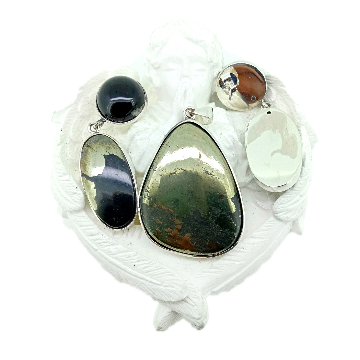 Brincos Bumblebee Jasper Presente de Natal de prata esterlina 925 para ela Brincos pendentes 14