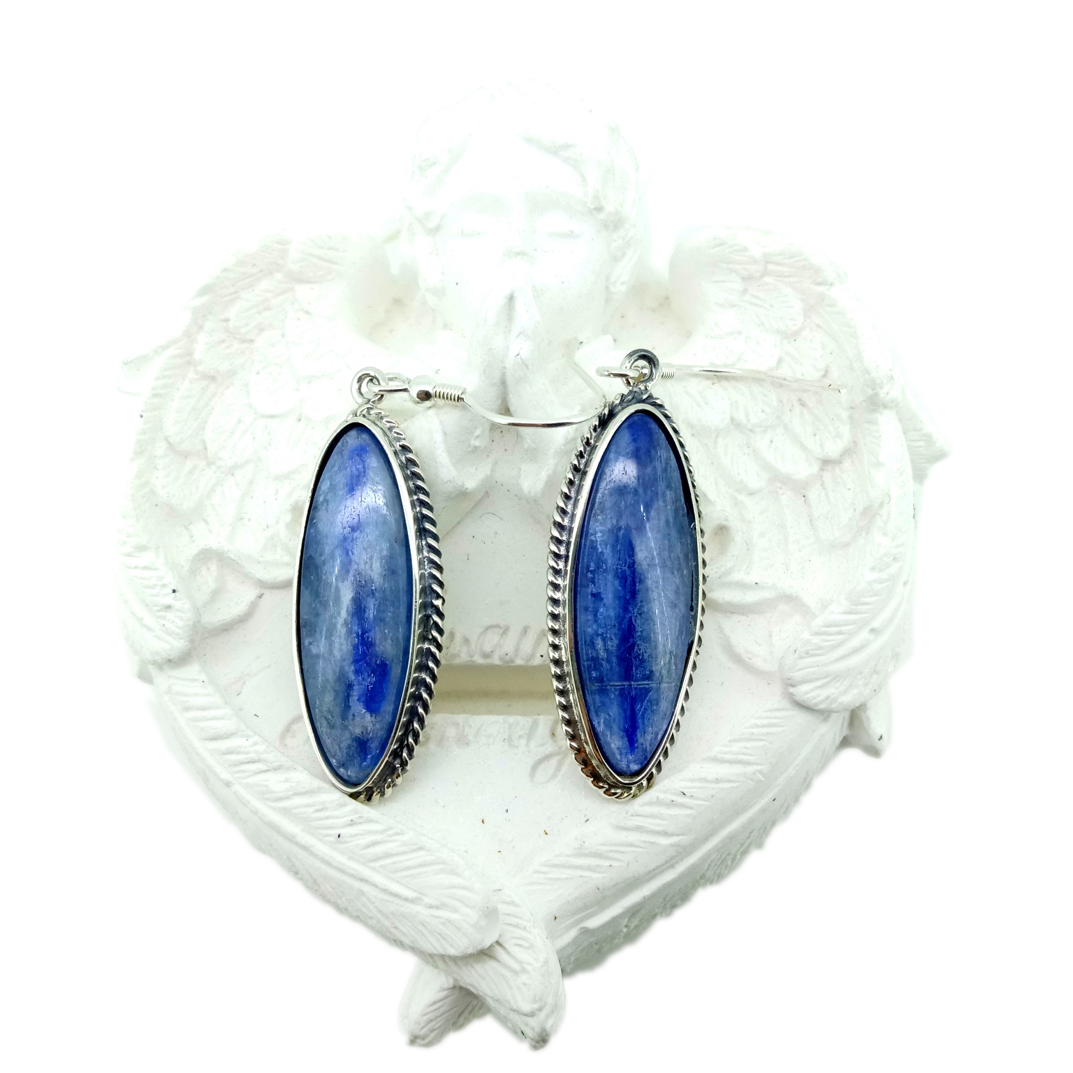 Kyanit armud formalı gümüş 925 əyar gümüş cazibədar zərgərlik ləvazimatları 14