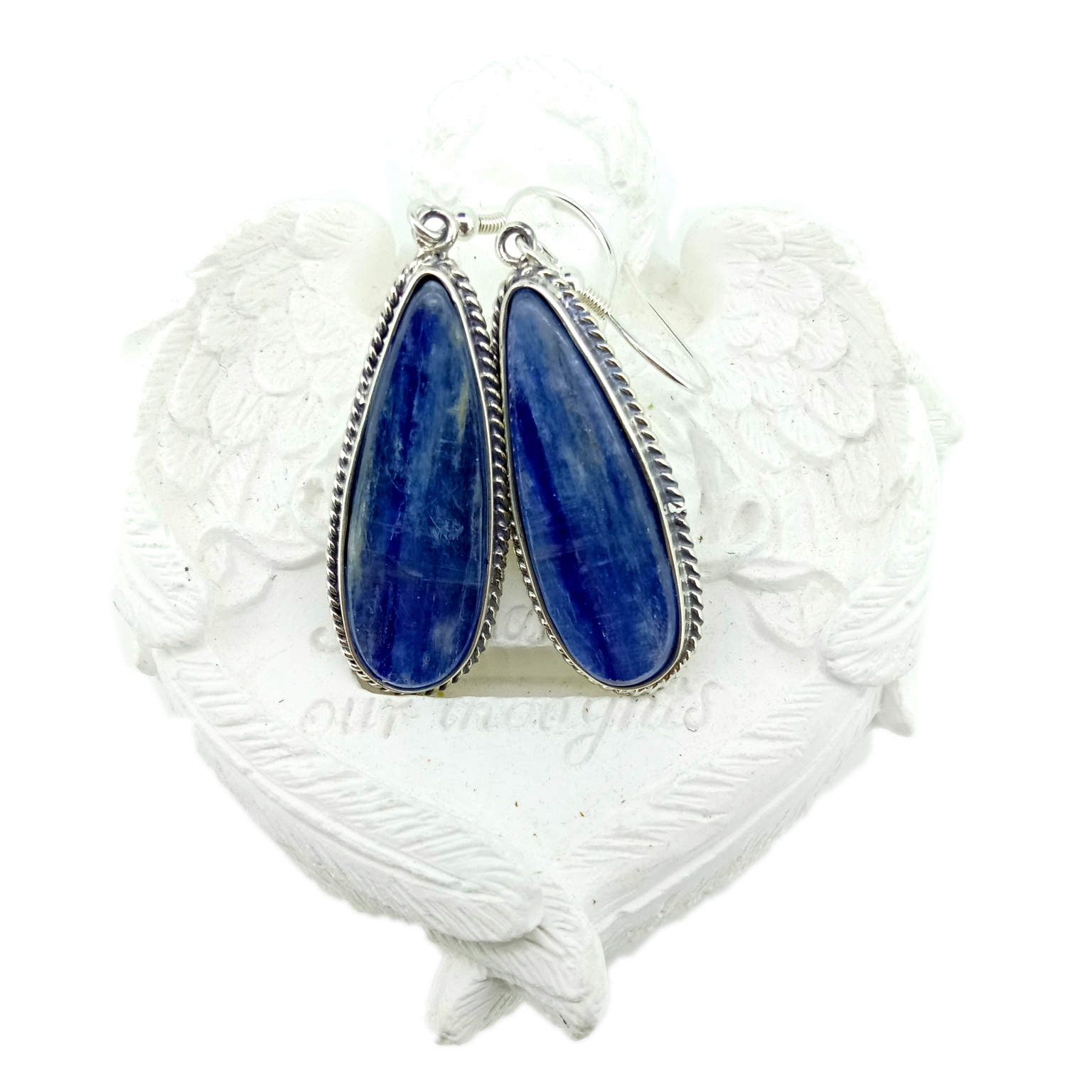 Ọla ntị Kyanite 925 Sterling ọla ọla ntị ezigbo ọla ntị Kyanite 14