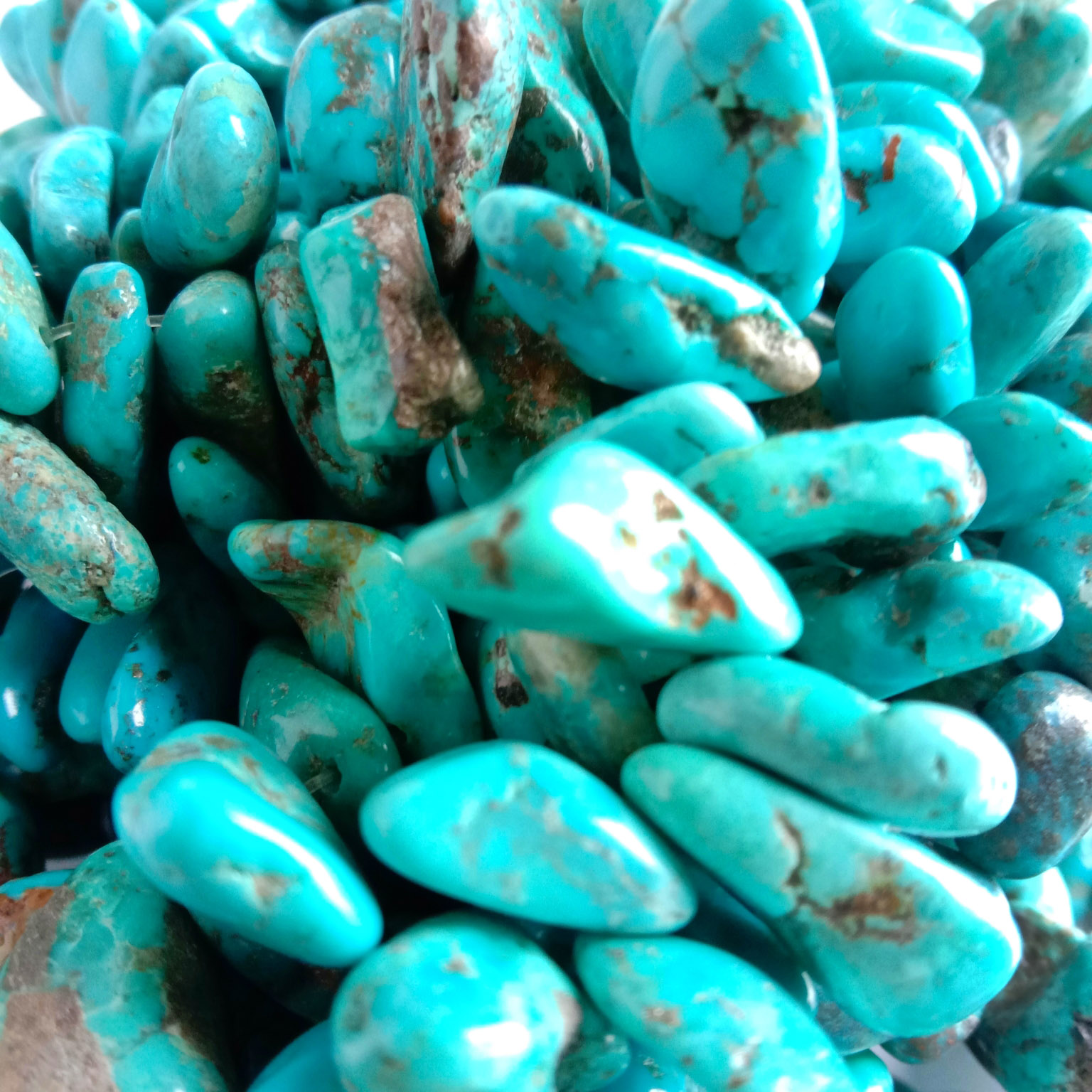 Qhov tseeb Arizona Kingma Turquoise Ntuj Xiav Ntsuab Turquoise Nugget Loose Gemstone hlaws 18