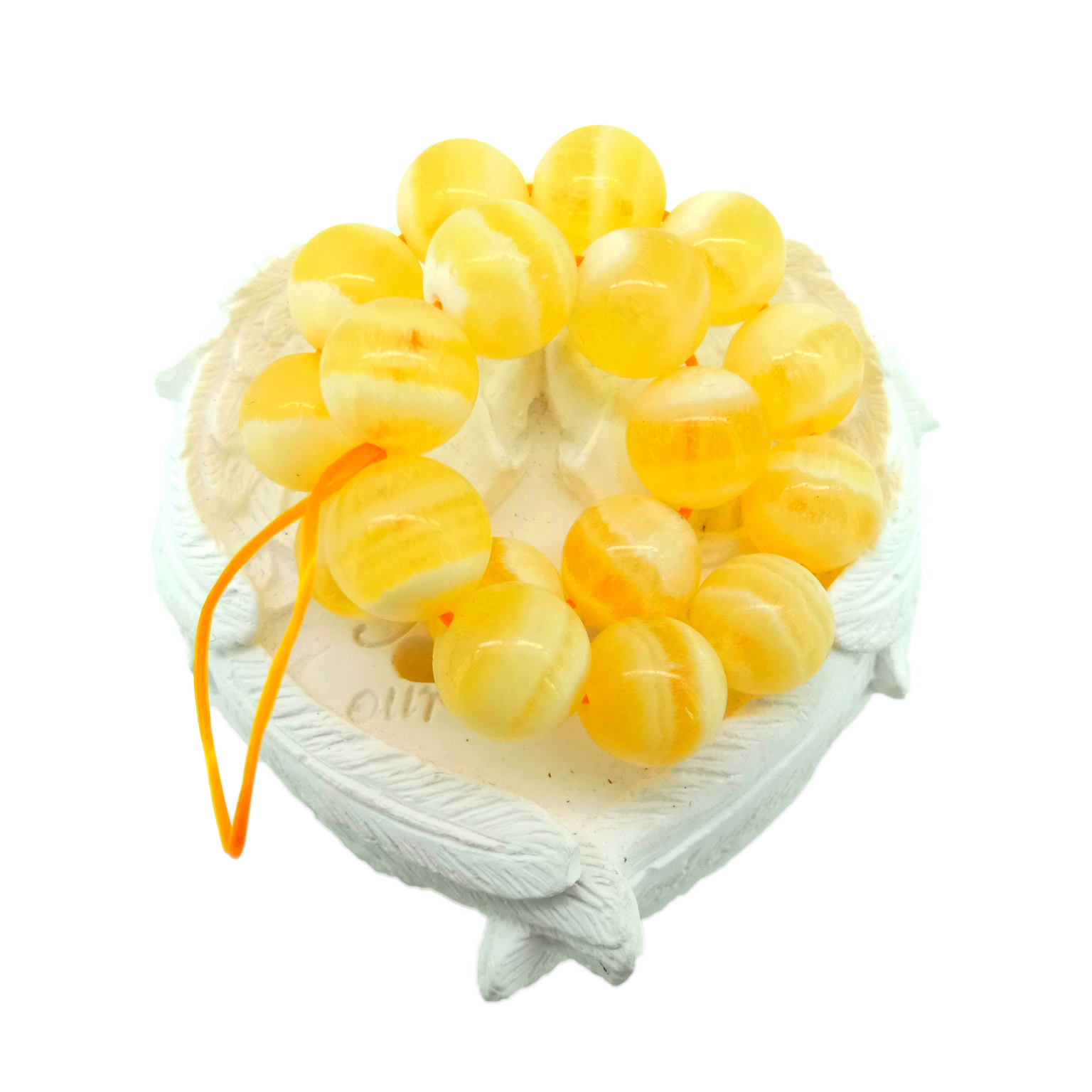 Med žute kalcitne perle Okrugle okrugle labave perle od pravog prirodnog dragog kamenja 12 MM Mogućnosti skupne serije 14