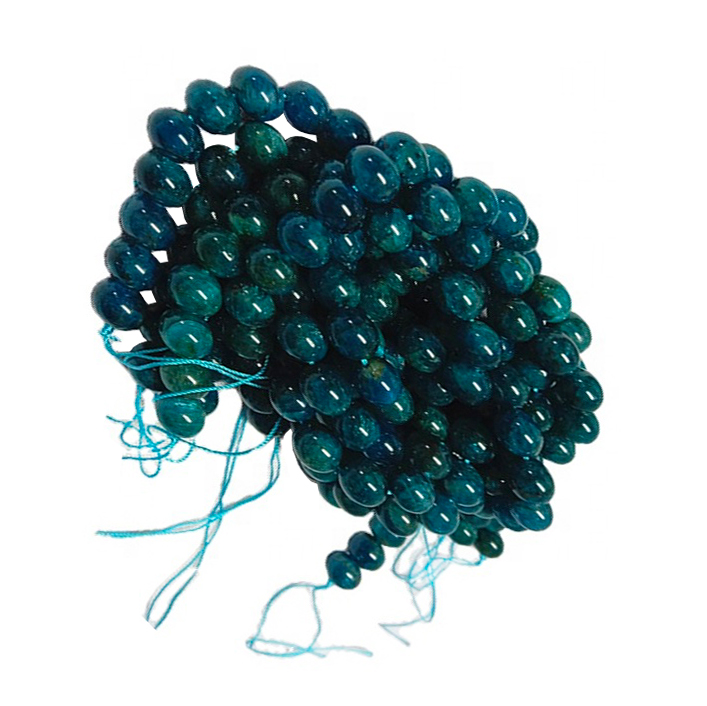 Eke Apatite 3A gburugburu udi beads dị nro na-acha anụnụ anụnụ eriri gemstone rụrụ arụ 14