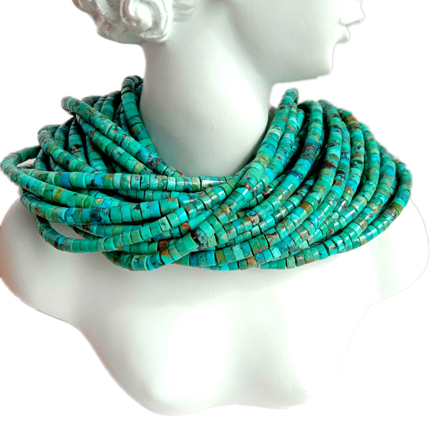 Prirodno plave tirkizne perle Heishi Wheel Slice 4,5 mm za izradu nakita Tirkizne perle 18