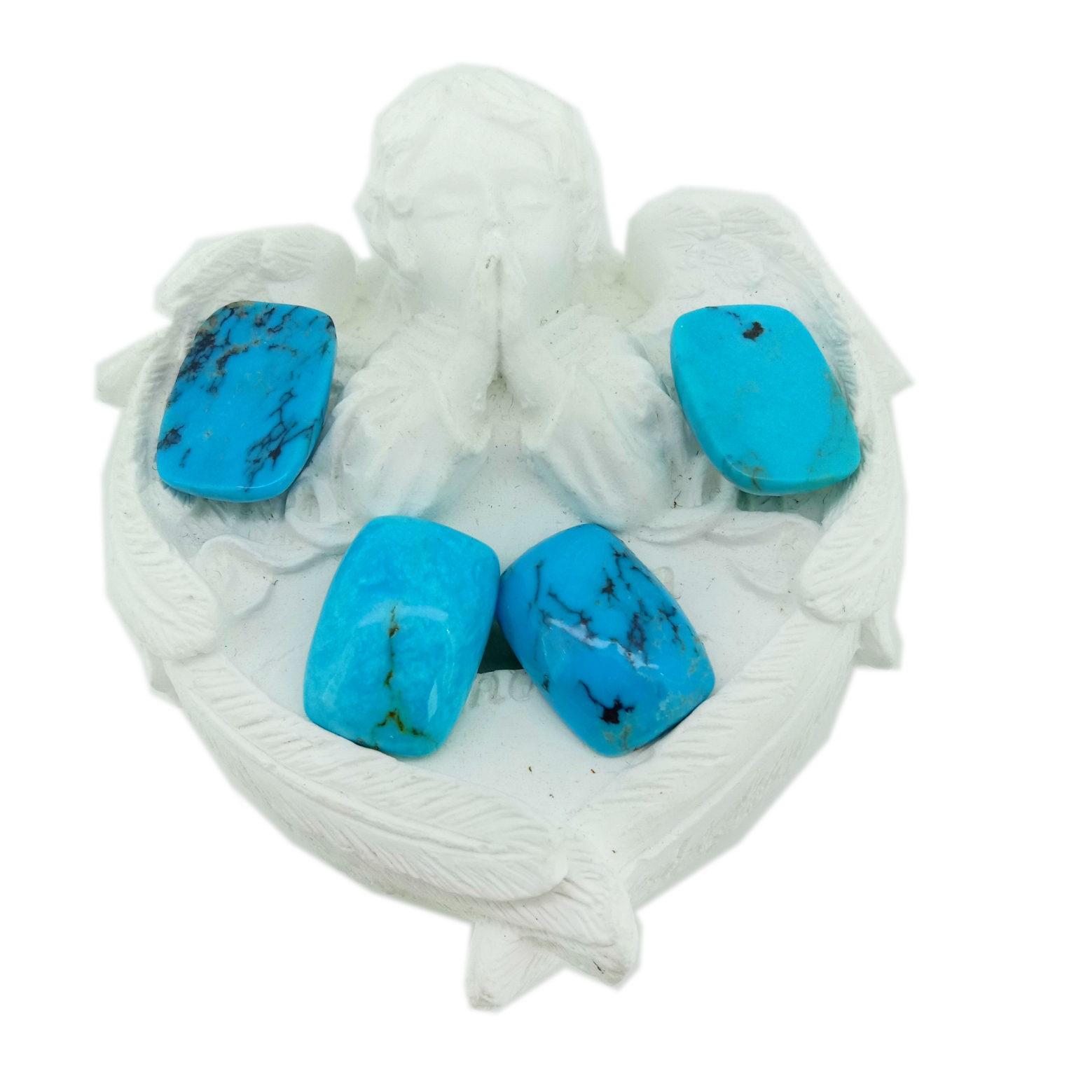 Arizona tirkizni 13*18 mm glatki pravokutni kabošon s ravnom stražnjom stranom 15