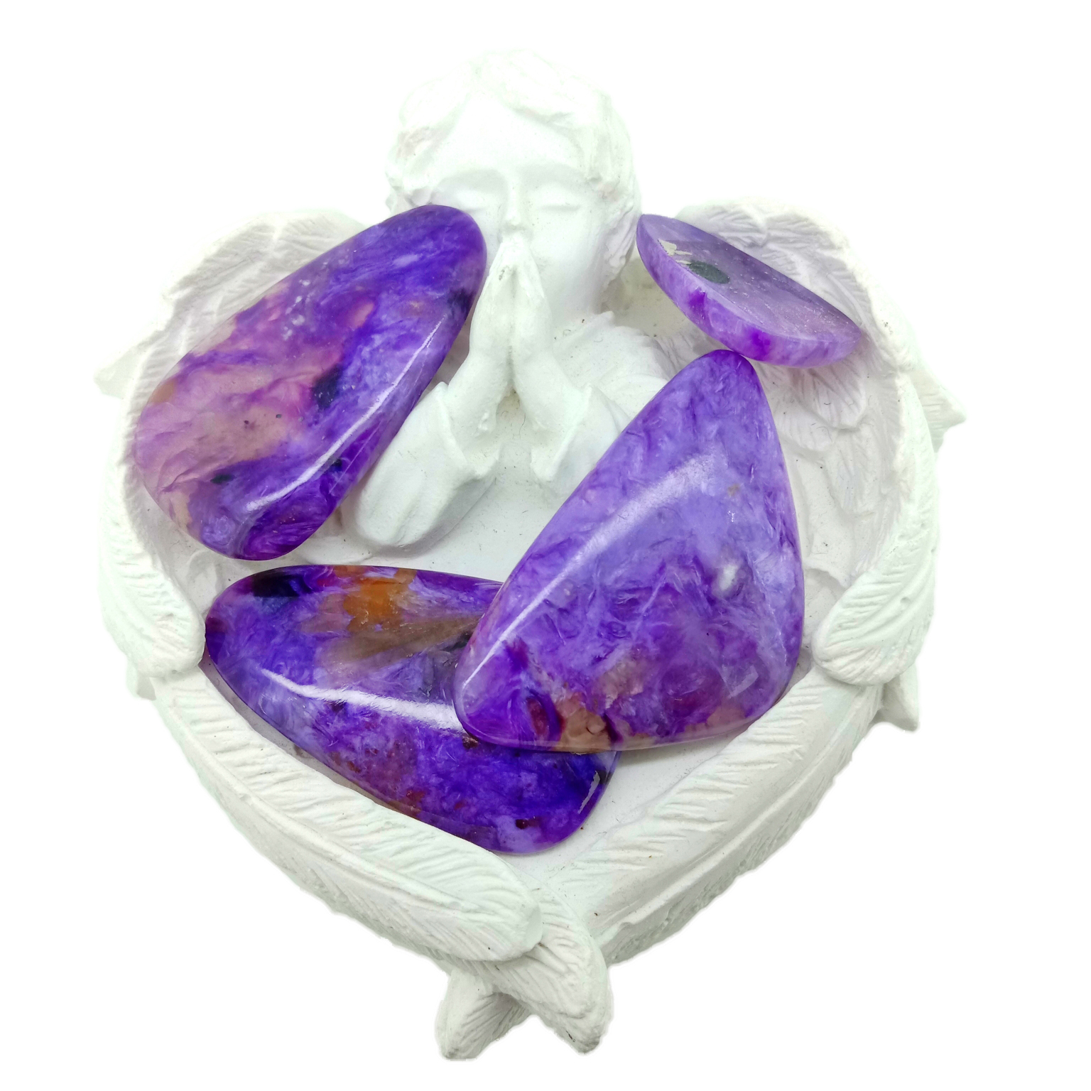 Charoite Gemstone osunwon Natural Charoite Kekere Cabochon Stone Loose Stone 14