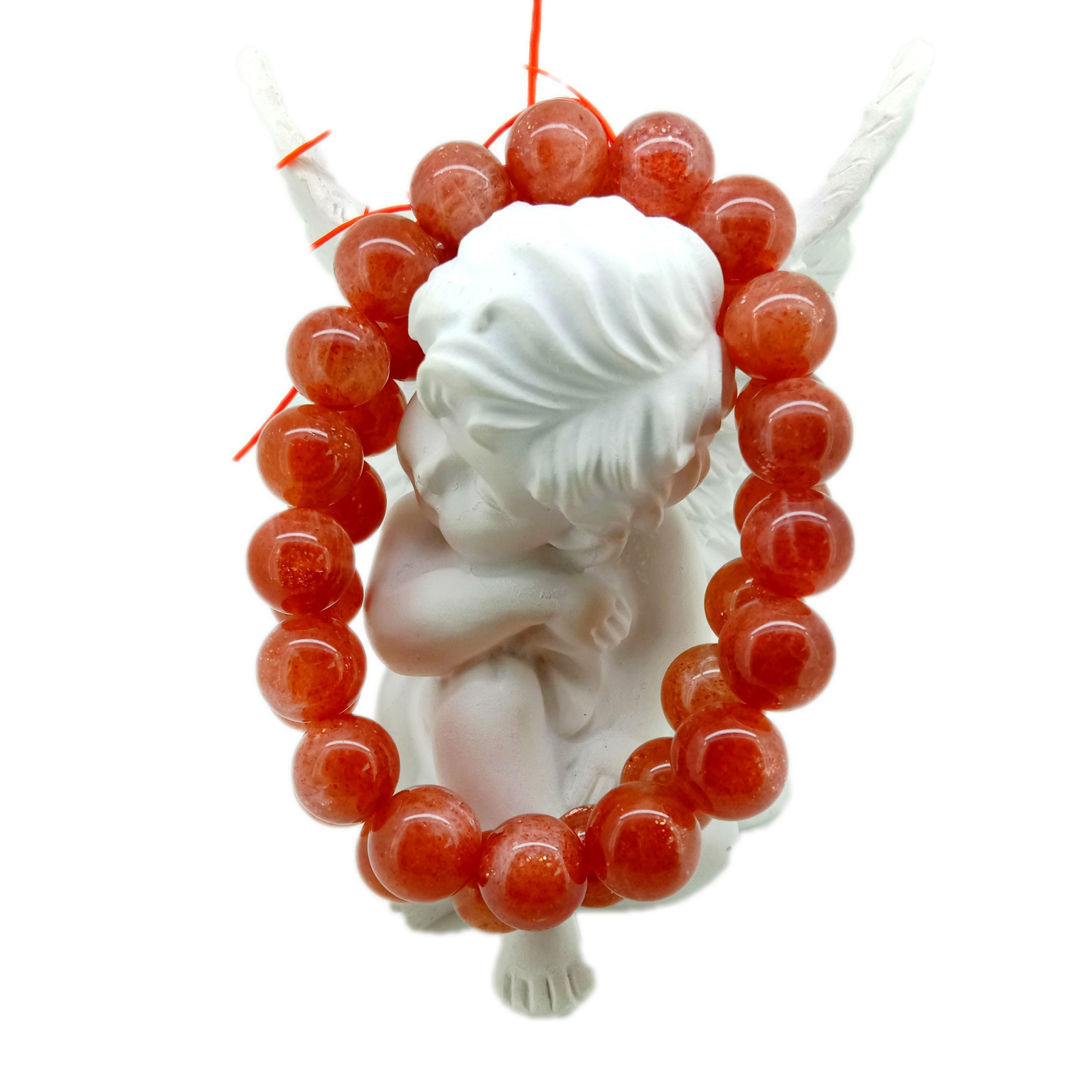 Piedra preciosa de contas de cuarzo de amorodo de ouro natural do sol para facer xoias 14