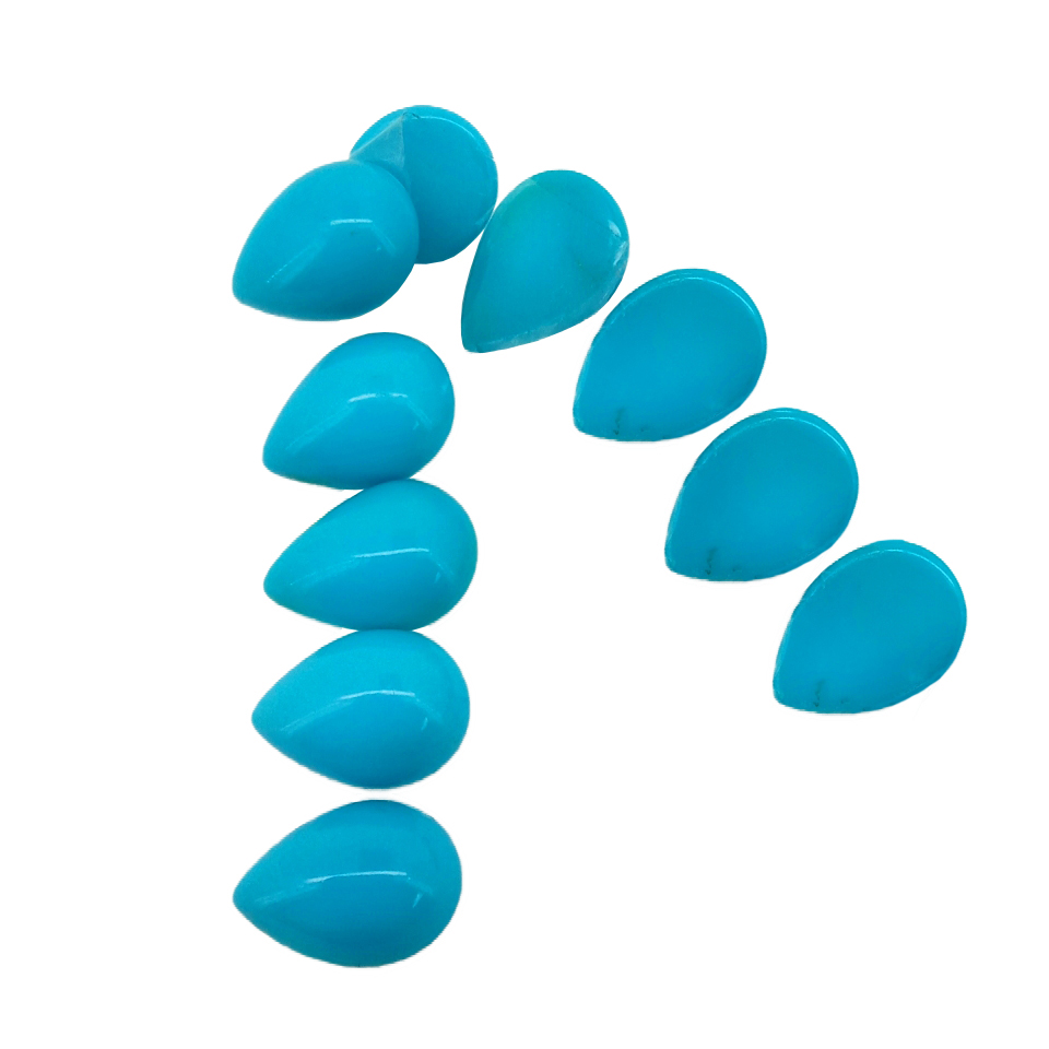 ທໍາມະຊາດ 7 * 9 ມມ Turquoise Cabochon Gemstone ອອກແບບເຄື່ອງປະດັບ DIY 15