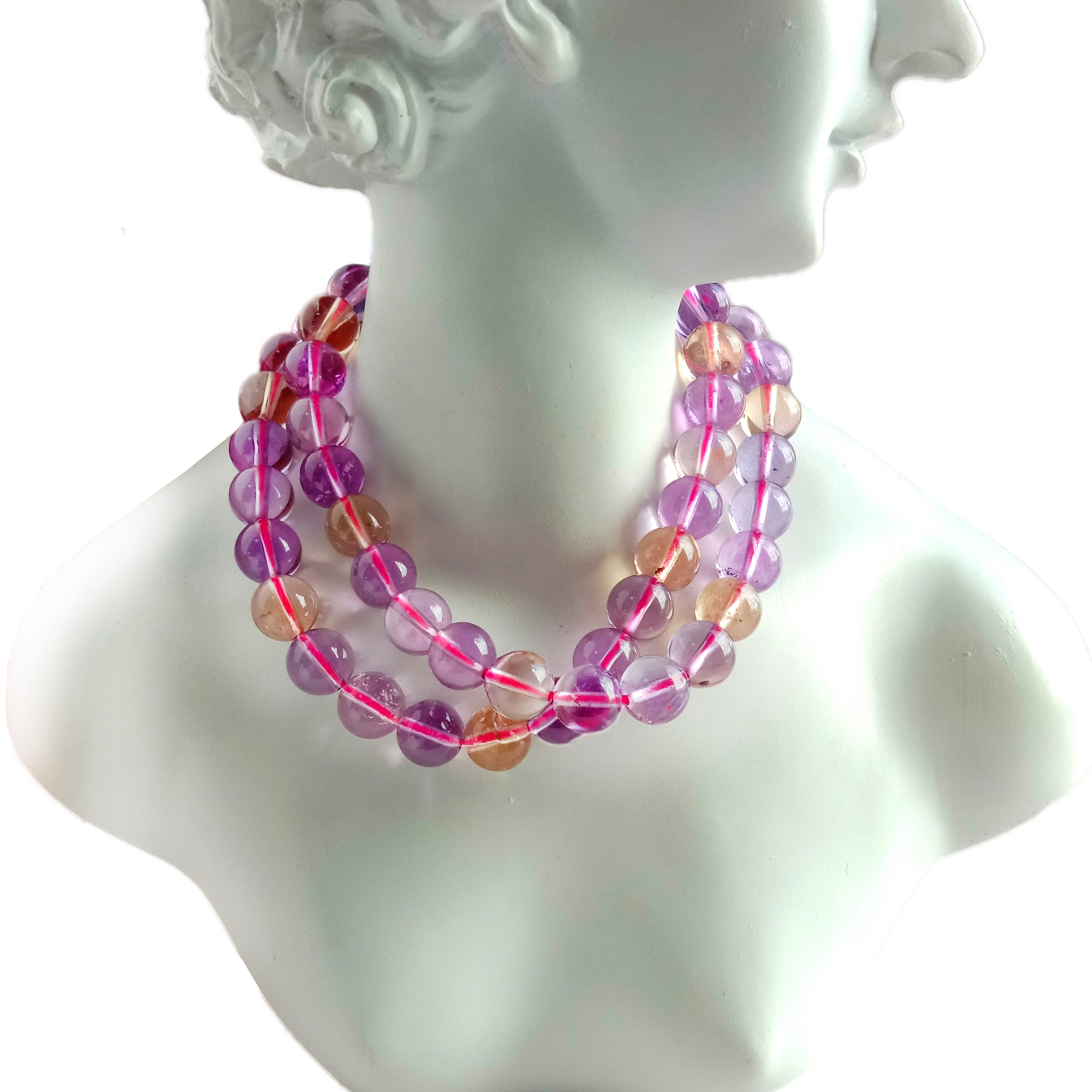 Prave prirodne perle od ametrina okruglog oblika 8 mm 14