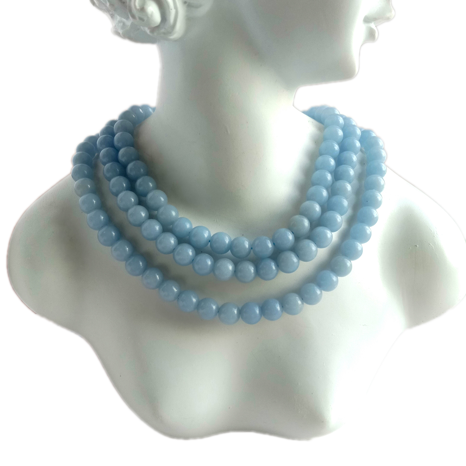 Fa'anatura Angelite Lopa ma'a ma'a lapotopoto mo mea taulima asoa DIY mea teuteu Fausia Design 6mm 14