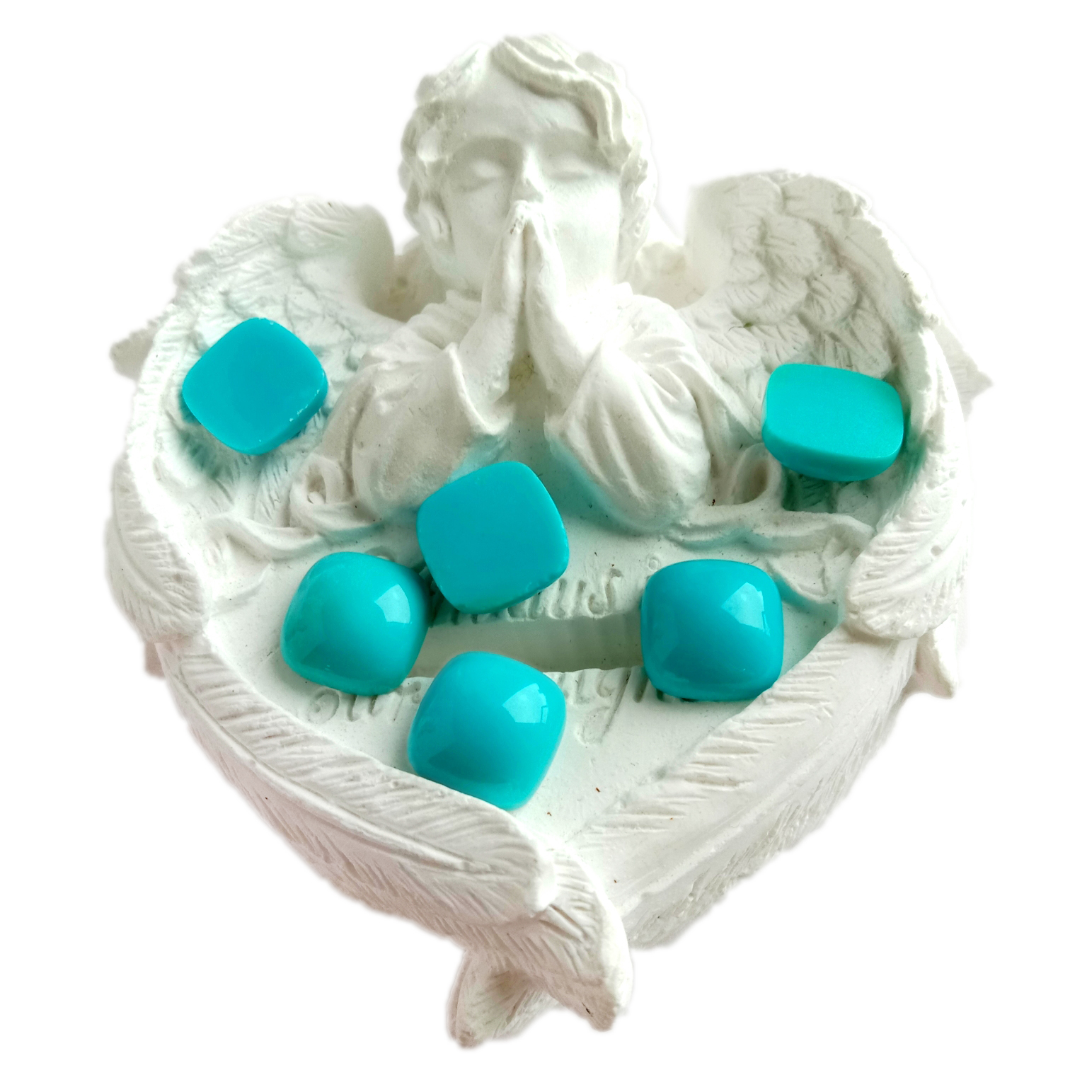 លក់ដុំ Turquoise Cabochons blue Gemstone square Loose Gemstone Cabs focal diy no drilled 10*10mm 15