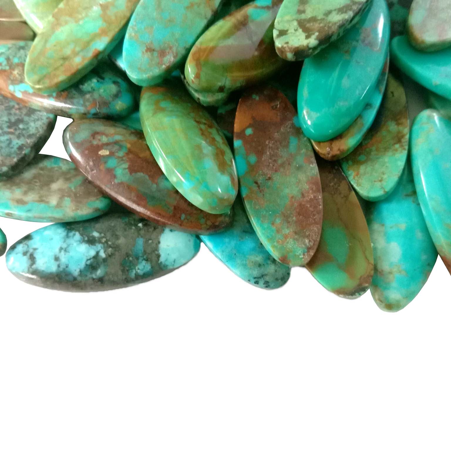 Prirodni Kingman plavi tirkizni ovalni kabošoni veleprodaja 15