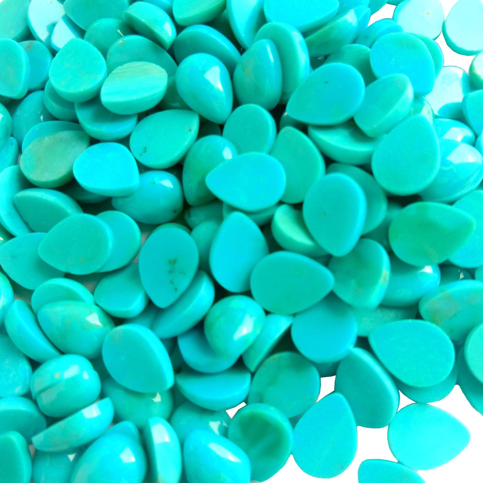 100% Natural 6*8mm blue Teardrop Sonoran Turquoise Cabochons 15