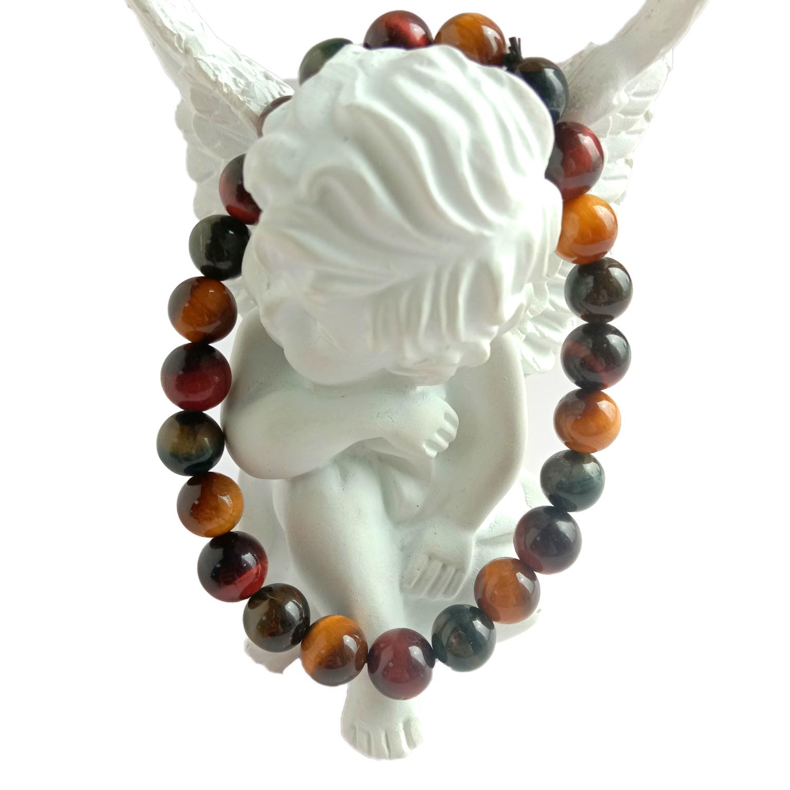 Natural Large Hole Tigereye European Beads Tigereye Round 8mm 14