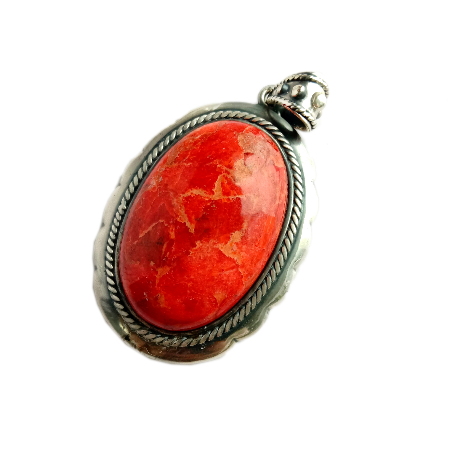 Veleprodaja Spiny Oyster Pendant Spiny Oyster Necklace narančasti privjesak 14