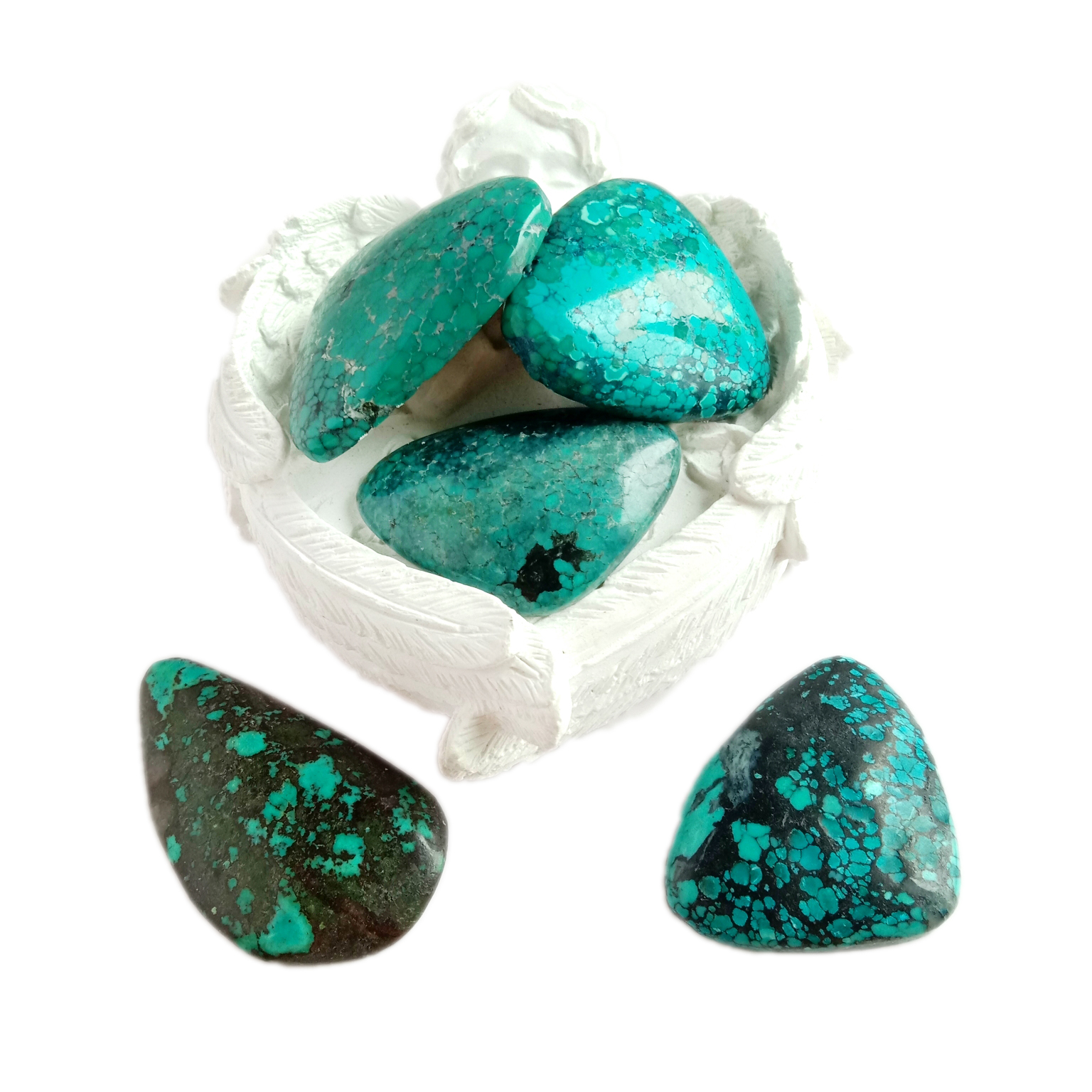 Natural Desert Bloom variscite turquesa cabujón Nevada turquesa 15