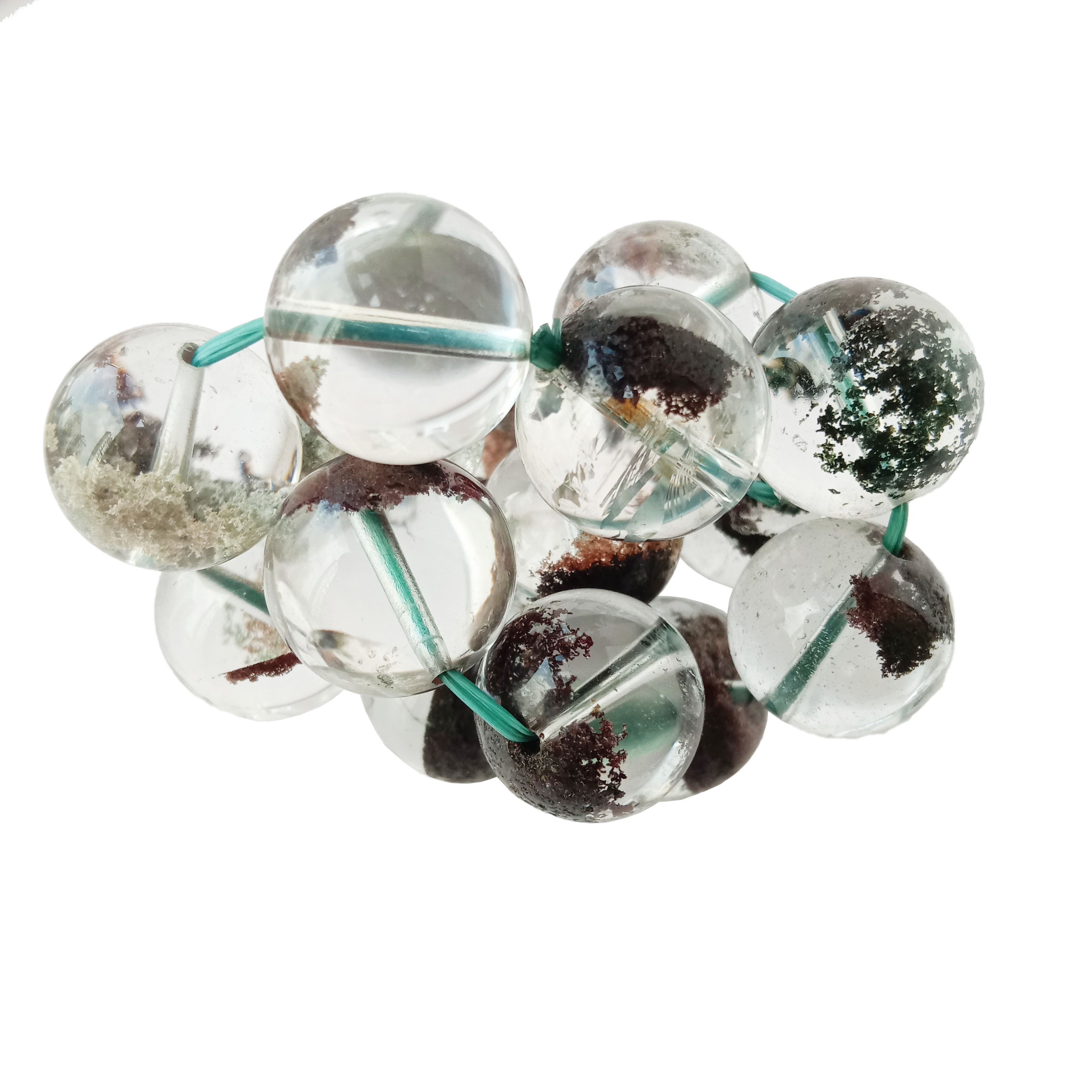 Prirodne višebojne Ghost Phantom Quartz perle Glatke okrugle perle Veleprodajna nabava 14