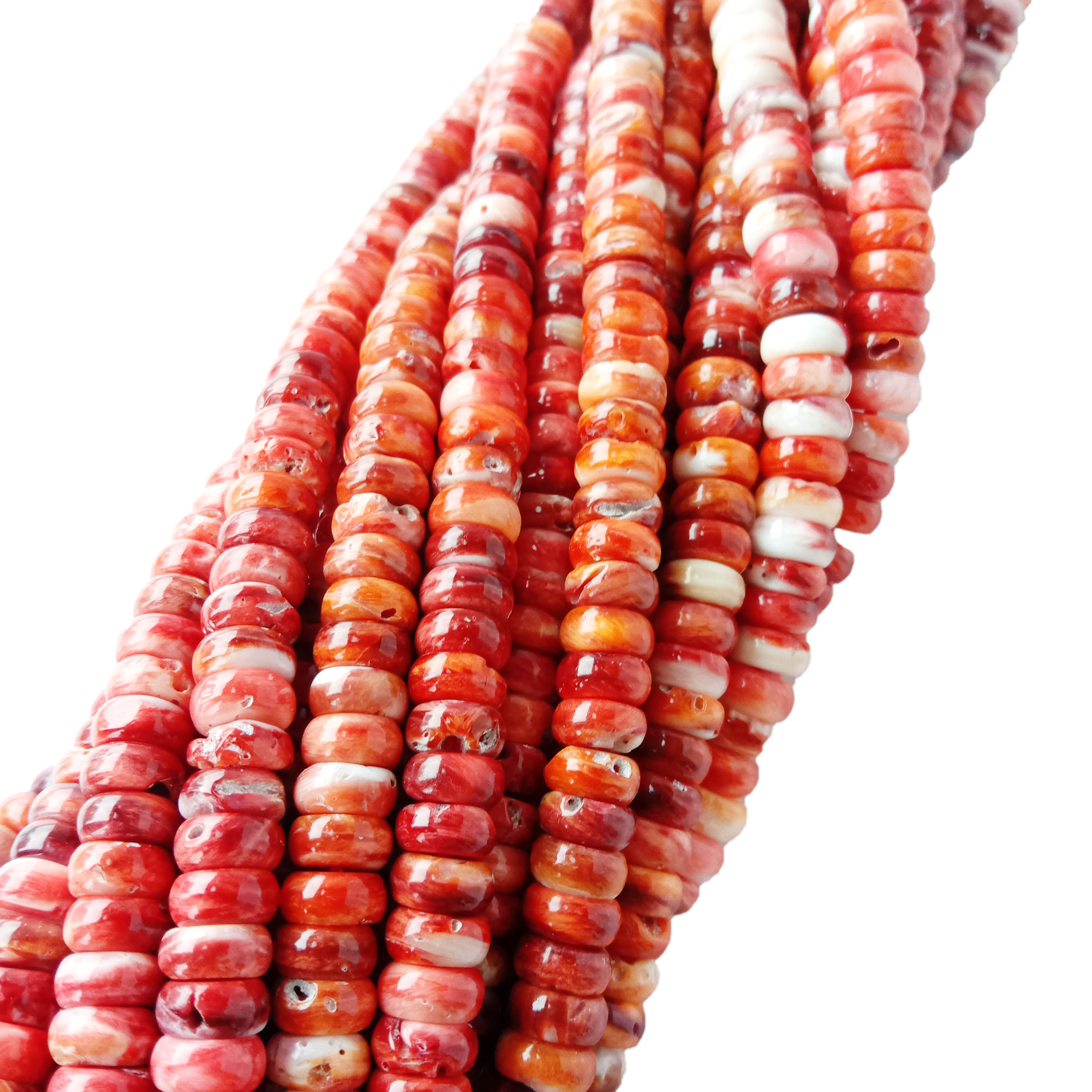 Přírodní korálek z ústřicových mušlí 6 mm Tvar kulatého Nádherná Vysoce kvalitní korálek z ústřicových mušlí 14