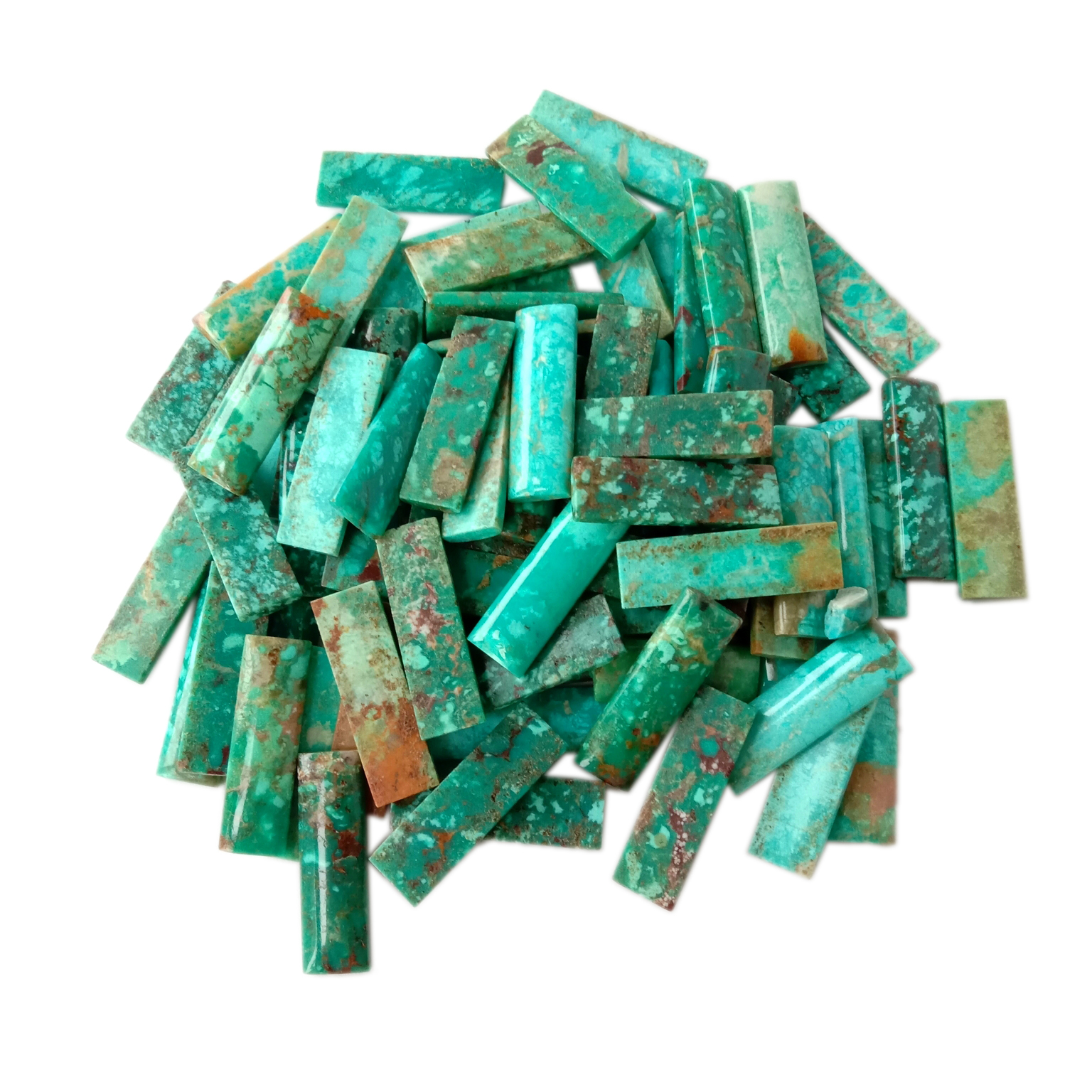 Jiwe la Asili la Turquoise Vito Umbo la Mstatili wa Turquoise Cabochon ya Tibetani ya Jiwe Legelege 15