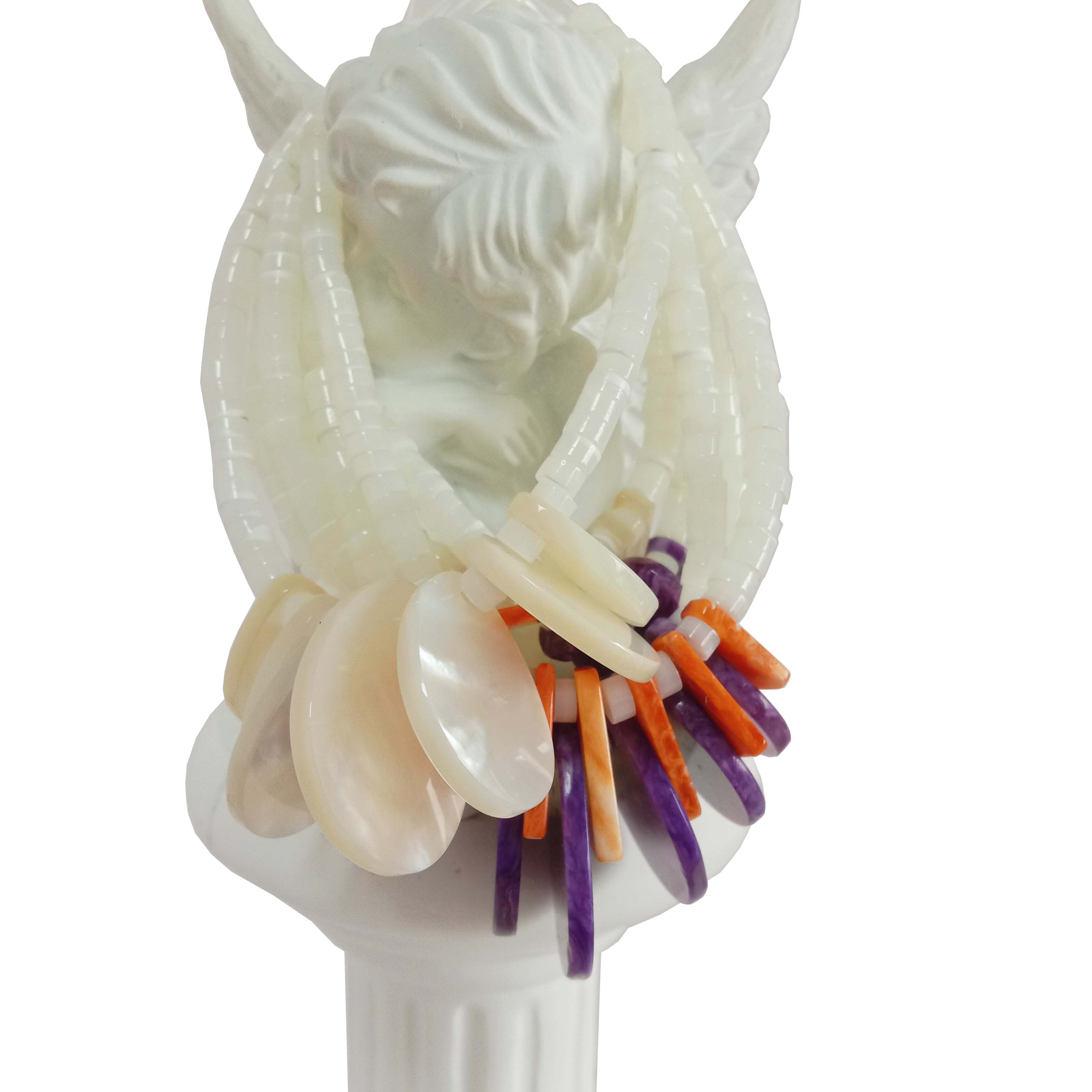 925 Sterling Silver Bijeli mop Narukvica s dragim kamenjem Narukvica Nakit Ručno izrađena narukvica za dar 14