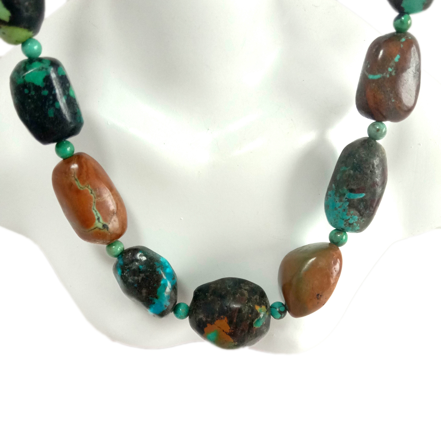 100%Natural Turquoise Beads Wear Round Precious Stone Beads Real Turquoise Rei 15