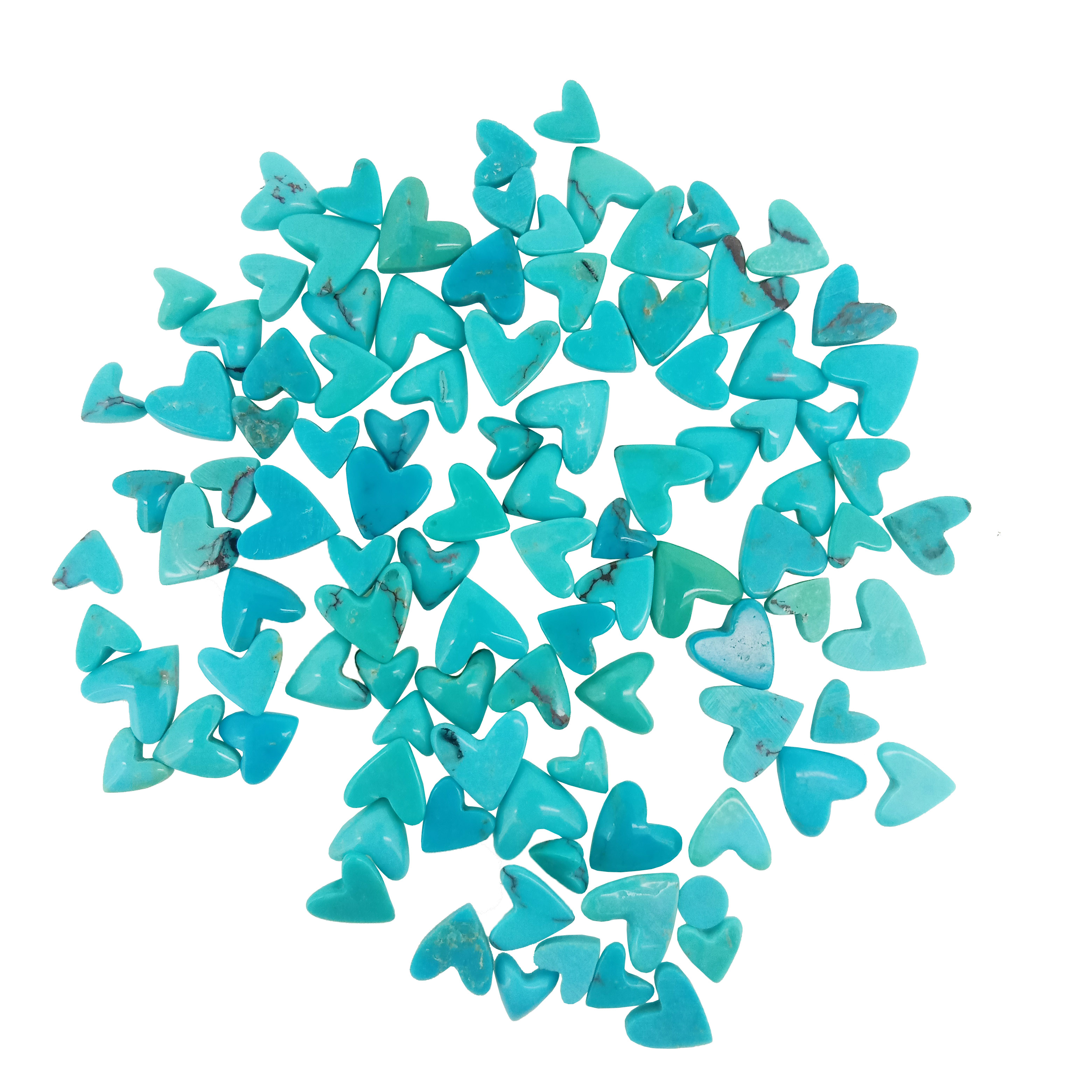 Prirodni tirkizni kabošon Prekrasno tirkizno ovalno srce 14