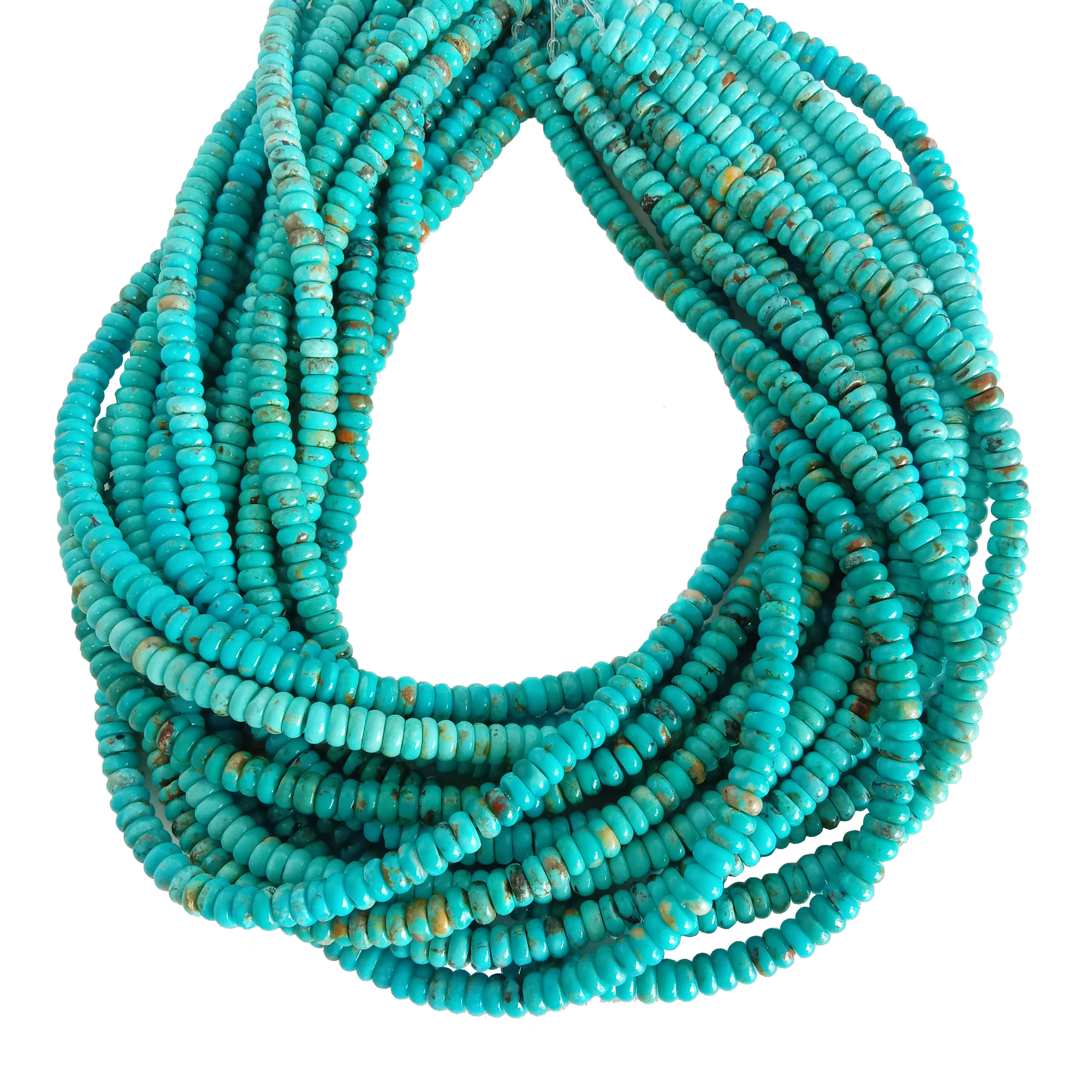 Prirodne tirkizne perle od 5 mm 16 inča plave tirkizne perle od dragog kamenja 18