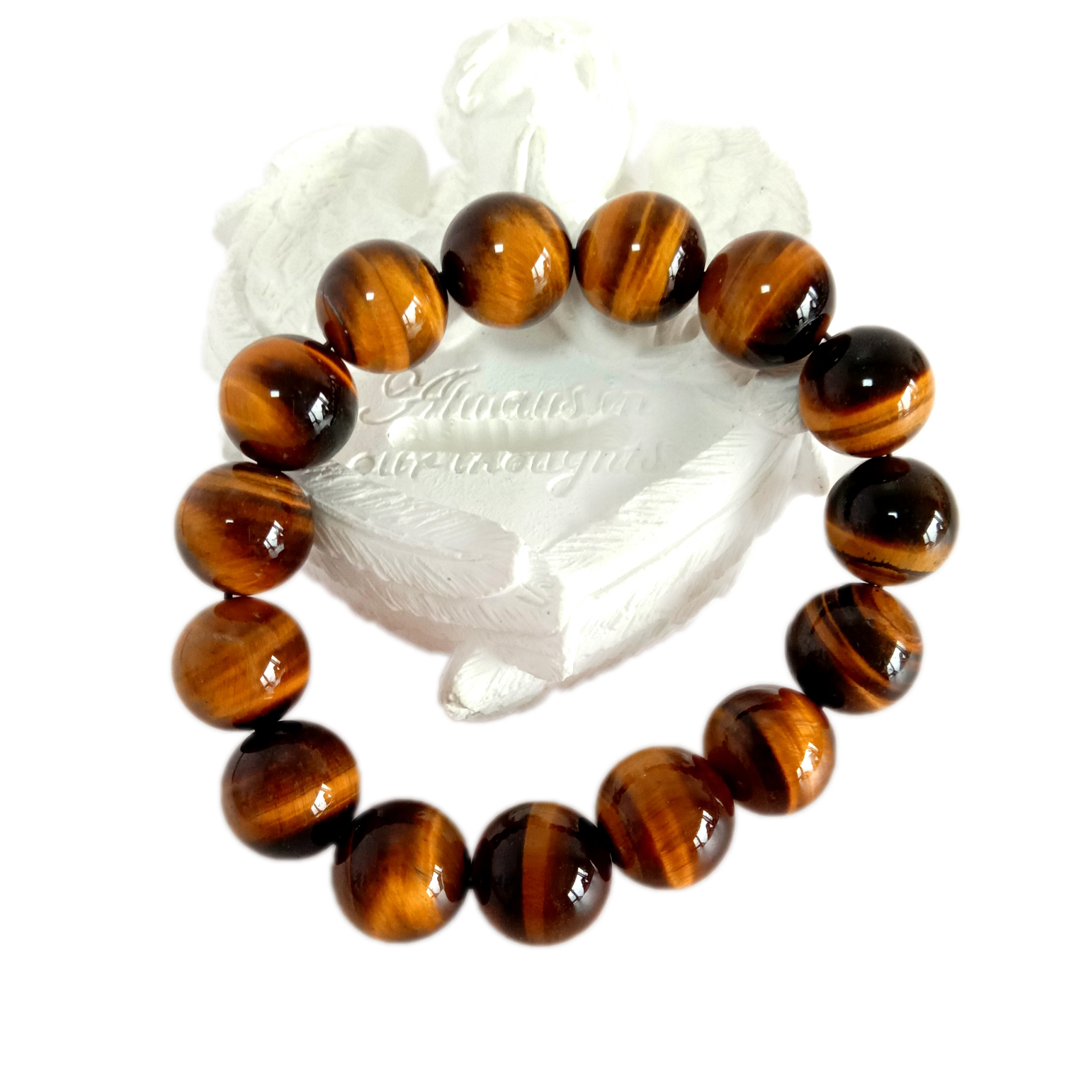 Prirodne žute tigrove glatke okrugle perle Tigrove perle veleprodajna ponuda 14