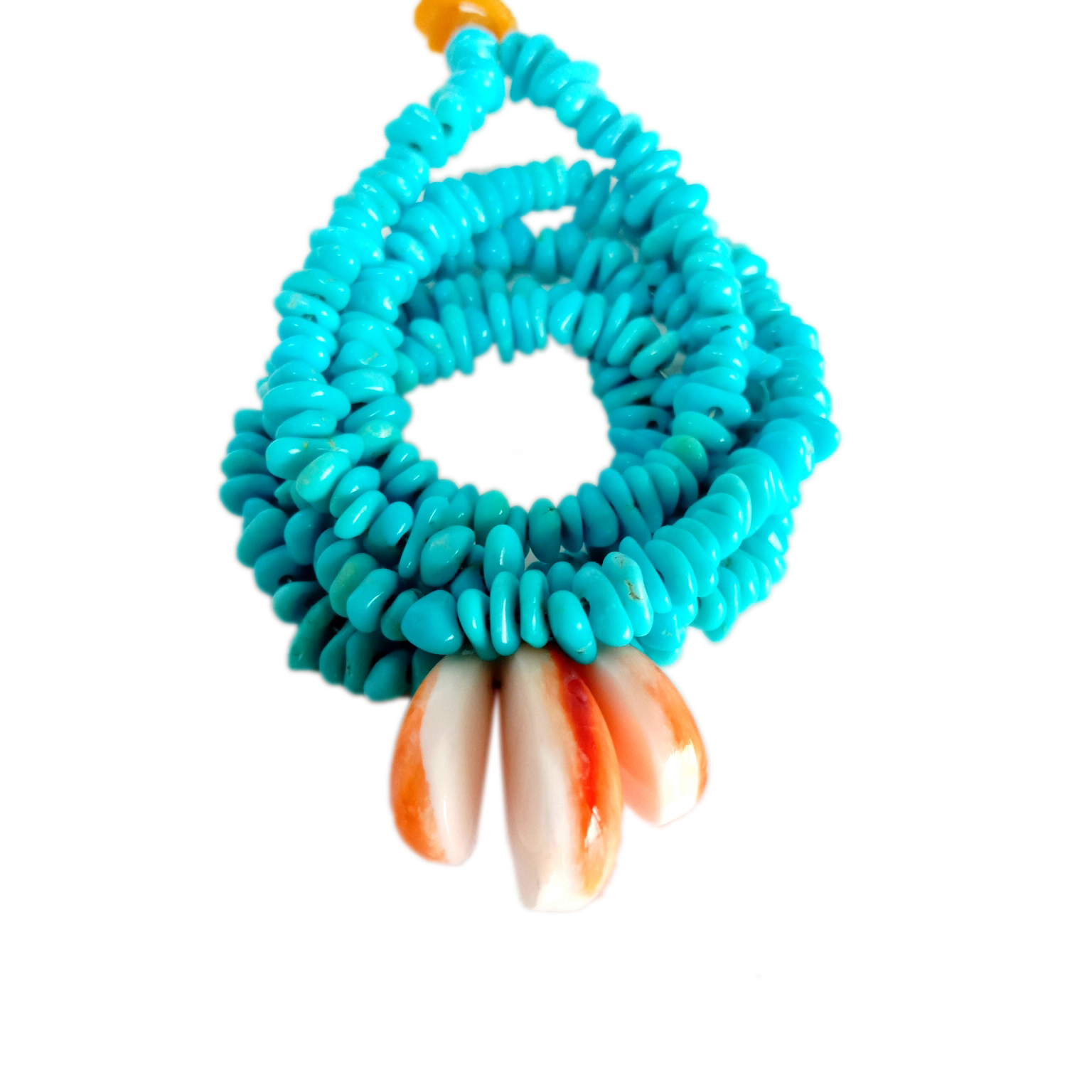 Təbii Firuzəyi və tikanlı istiridyə qabığı muncuq Möhtəşəm təbii rəng 15