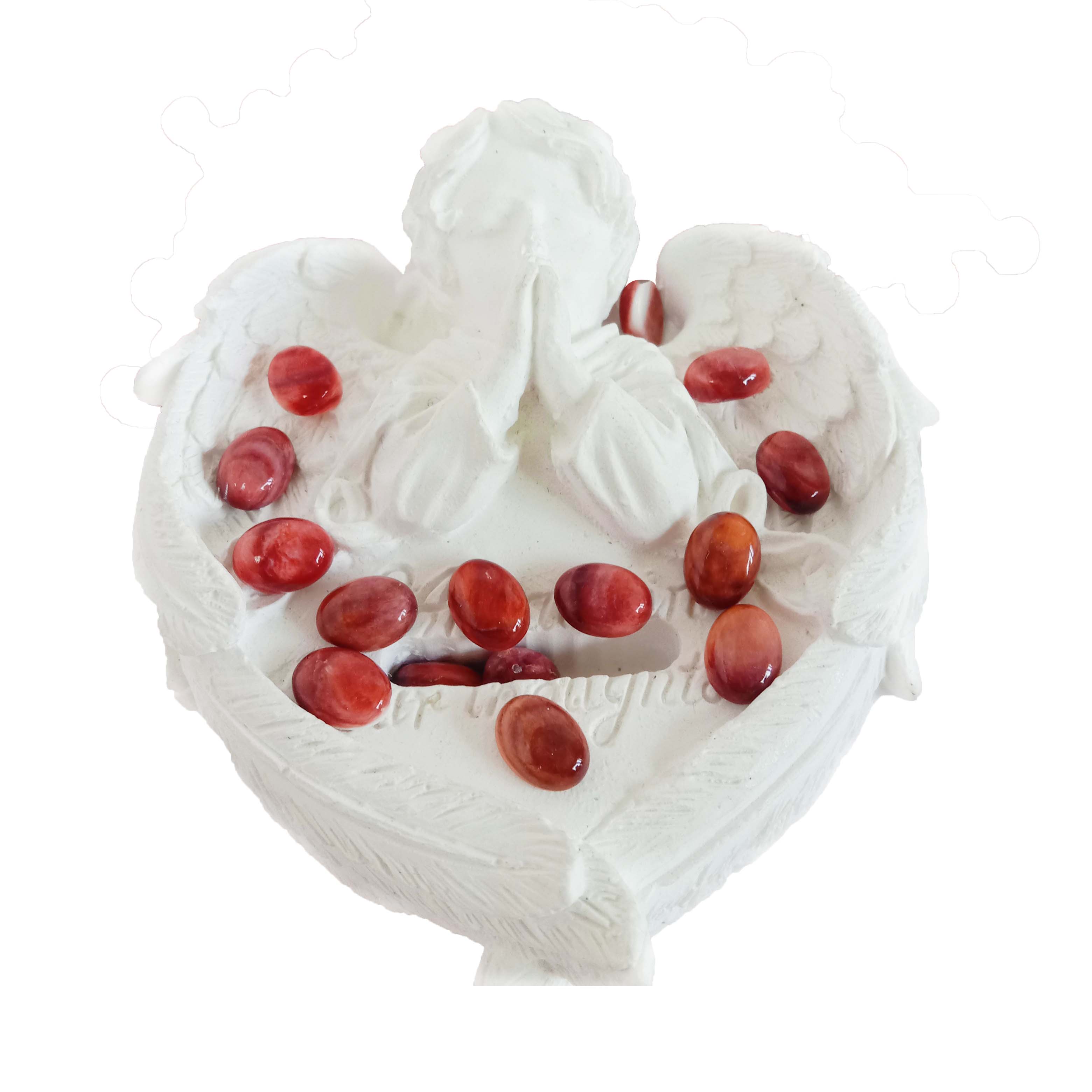 Spiny Oyster Shell  Oval Shaped Cabochon red Shell Cabochon Necklace Cabochon 14