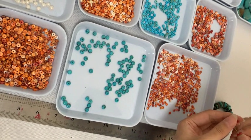 Handmade Turquoise beads Gemstone beads necklaces 9