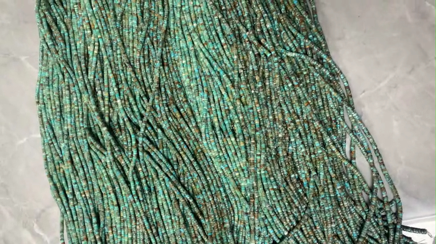 Heishi turquesa natural, collaret verd de 4 mm i 16 polzades 12