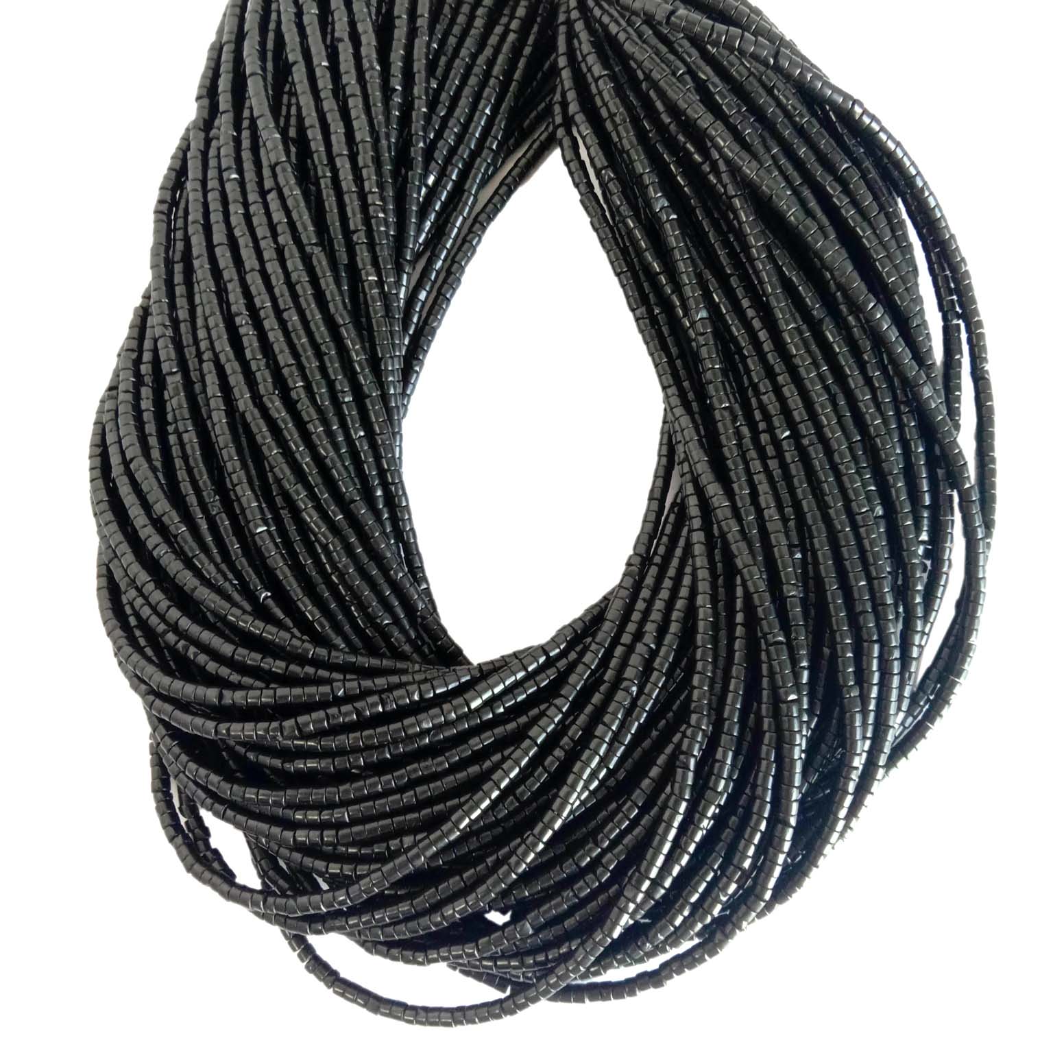 Natural 3mm JET beads Tumbled Stones Healing Stones 14