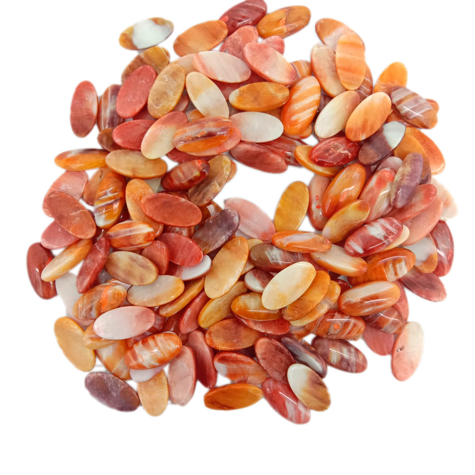 Wholesale Natural Spiny Oyster Cabochon Stone Calibrated Smooth Jewelry 14