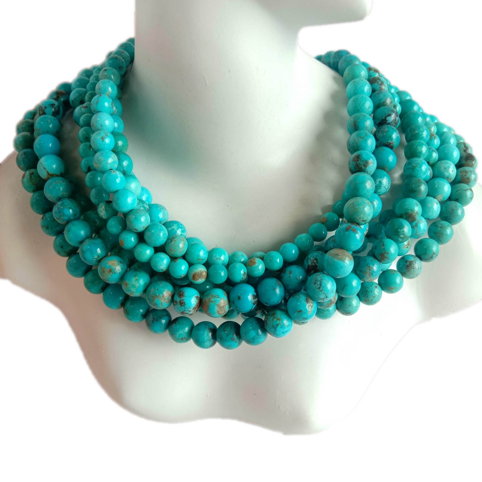 Echte natuurlijke turkoois 4 mm 5 mm 6 mm ronde kralen prachtige blauw groene turkoois edelsteen kralen 18