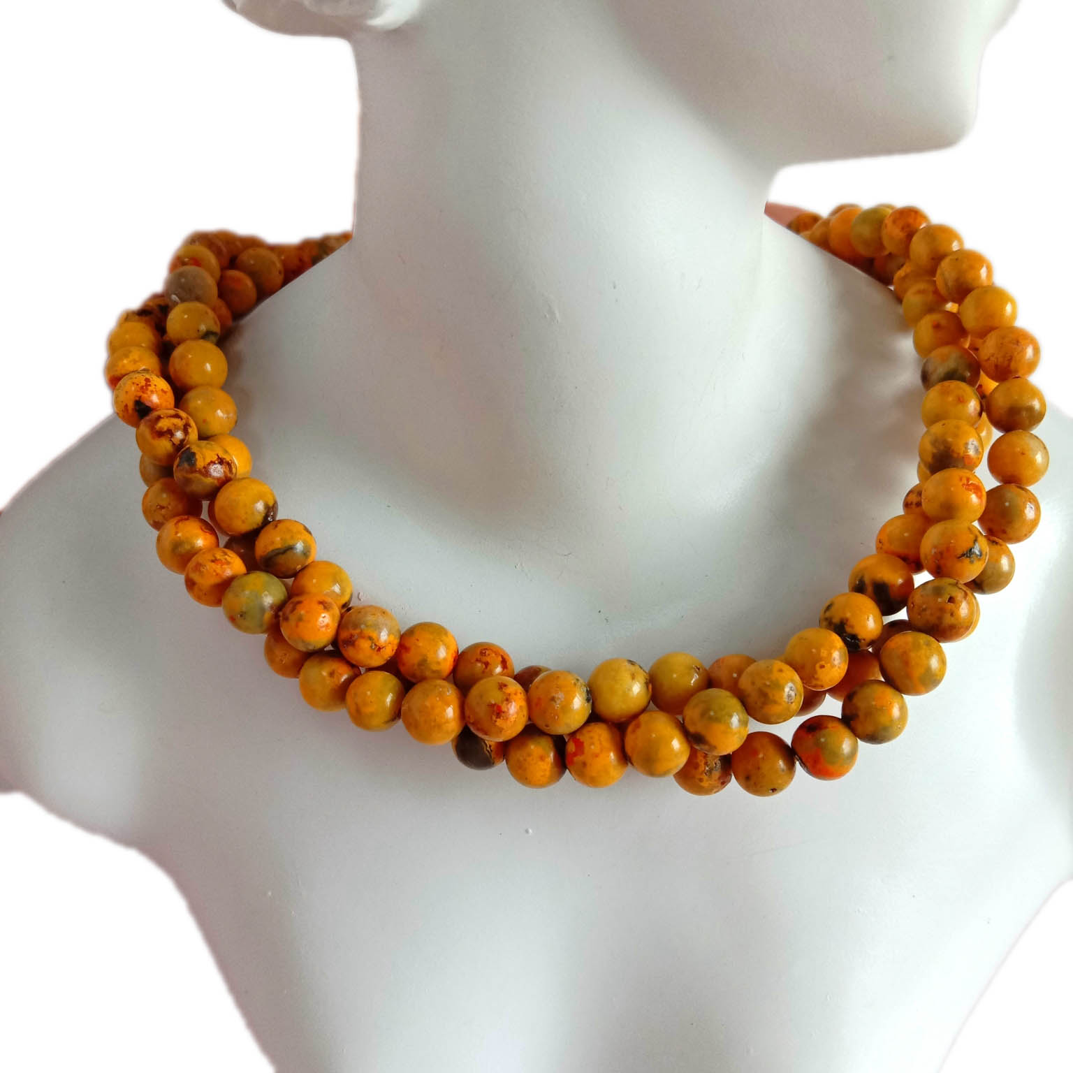 Bumbar jaspis 6 mm okrugla perla Prekrasan visokokvalitetni bumbar jaspis 14