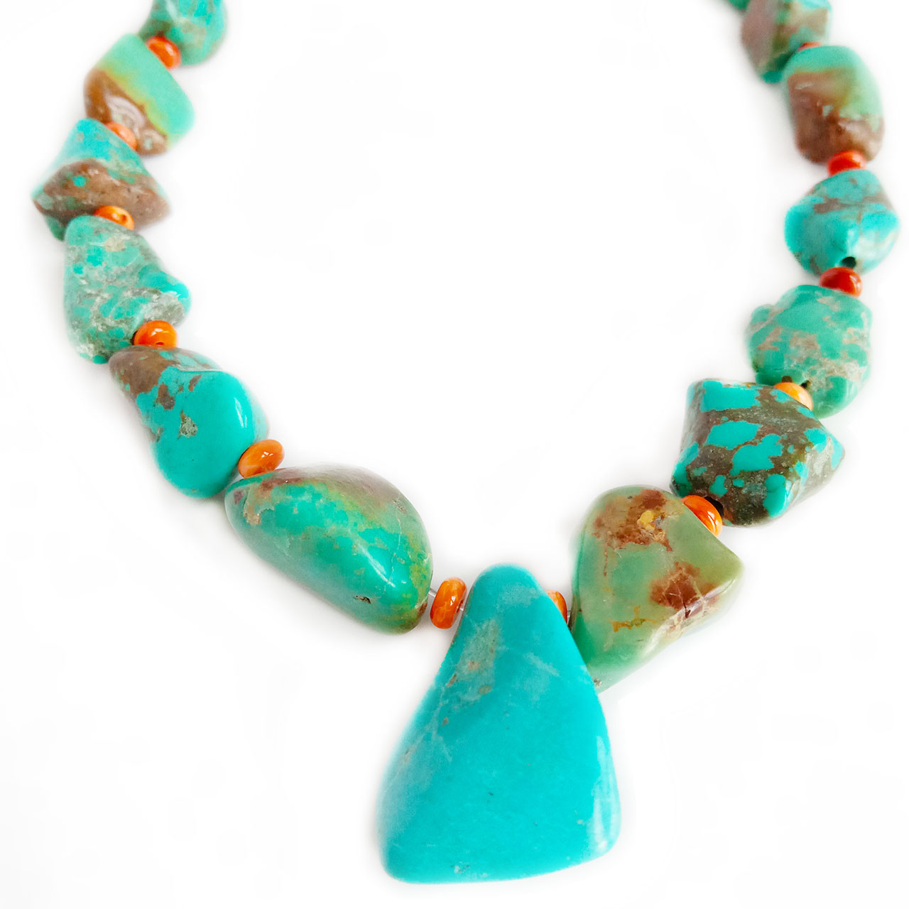 Turquoise Adayeba ati spiny Gemstone Beads Jewelry agbelẹrọ ohun ọṣọ ẹgba 15