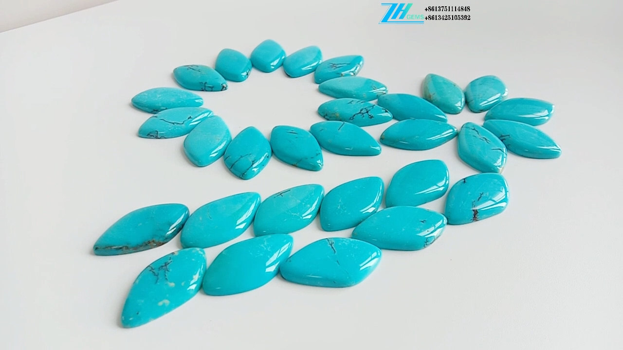 Gemstone Turquoise xwezayî Turquoise cabochon Loose Stone 9