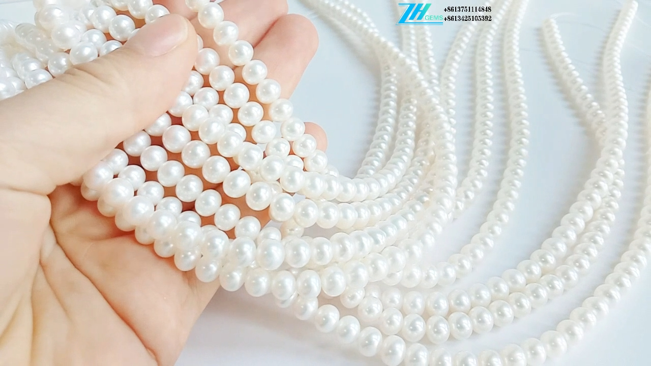 Kalung kuning 6mm awal dengan barang kemas Kalung Mutiara 8
